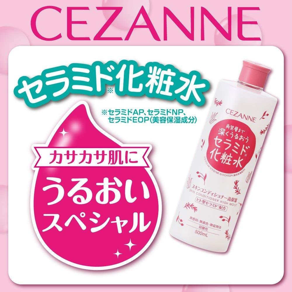 Cezanne Skin Conditioner High Moist Lotion 500ml - Hydrating Facial Toner for Dry & Sensitive Skin | Daily Skincare Routine & Makeup Prep