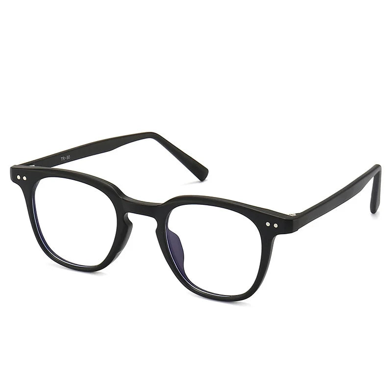 Brightzone Unisex Full Rim Oval Square TR90 Titanium Eyeglasses Frame 73007 - Lightweight & Durable for Work, Reading & Daily Wear