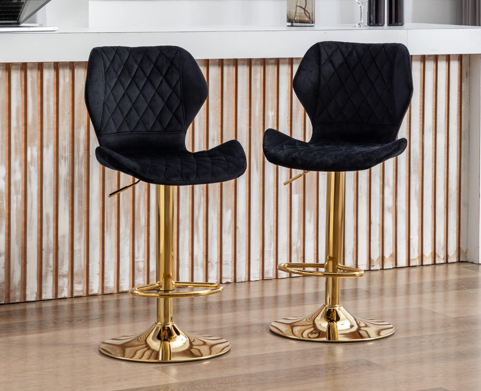 EALSON Velvet Bar Stools Set of 4 - 30