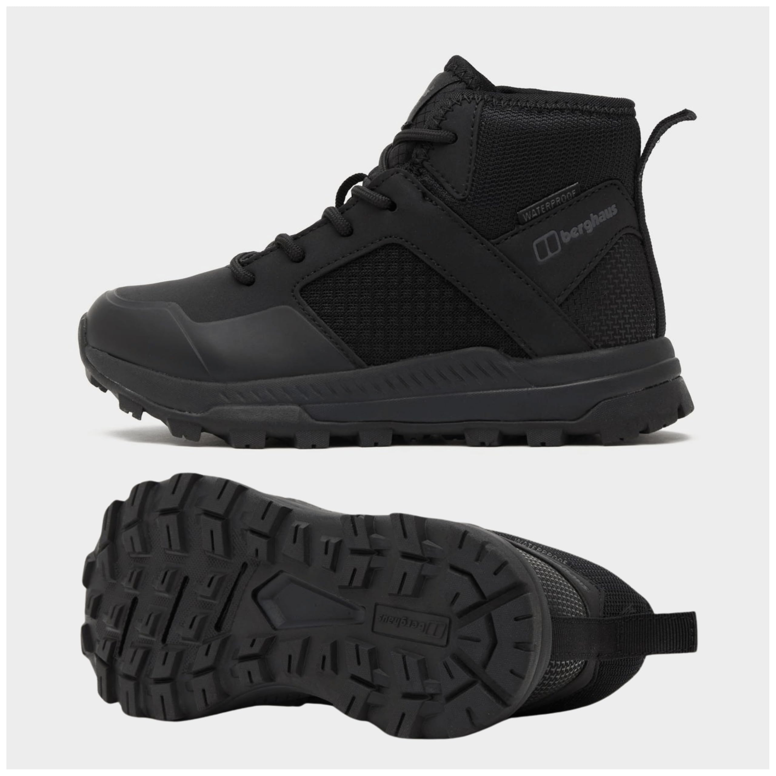 Berghaus Kids’ Galactic Mid Walking Boot - Waterproof, Breathable & Lightweight Hiking Shoes for Boys & Girls | High Traction Sole, Vegan Friendly | Perfect for Outdoor Adventures, Hiking & Trekking