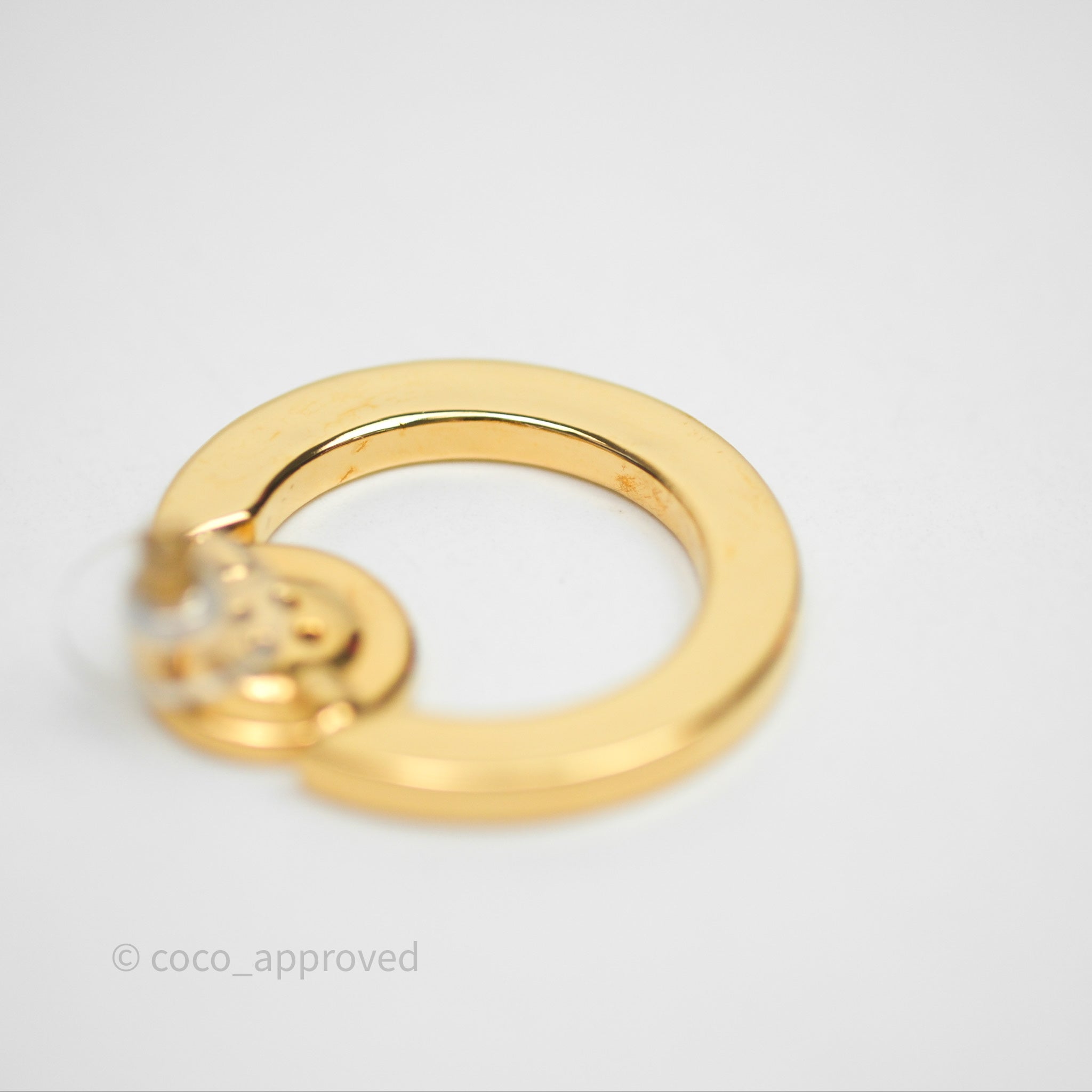 Chanel CC Round Earrings Gold Tone 20A - Luxury Fashion Jewelry for Women - Perfect for Parties, Weddings & Special Occasions