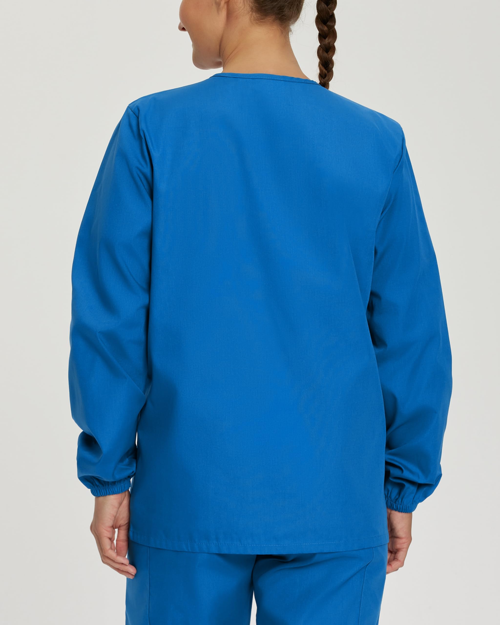 Landau Scrub Zone Relaxed Fit 2-Pocket Snap-Front Scrub Jacket for Women 75221 - Comfortable Medical Uniform for Nurses, Doctors & Healthcare Professionals - Perfect for Hospitals, Clinics & Long Shifts