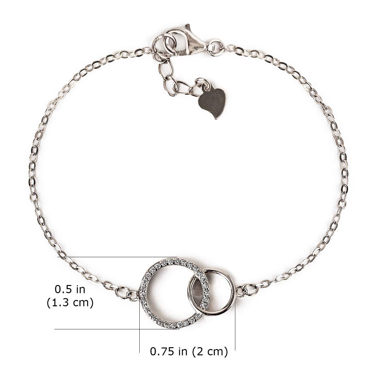 A+O Sister Gift - Interlocking Circle Necklace & Bracelet Set in Gold, Rose Gold, or Sterling Silver - Perfect for Birthdays, Anniversaries, and Sister Bonding Moments