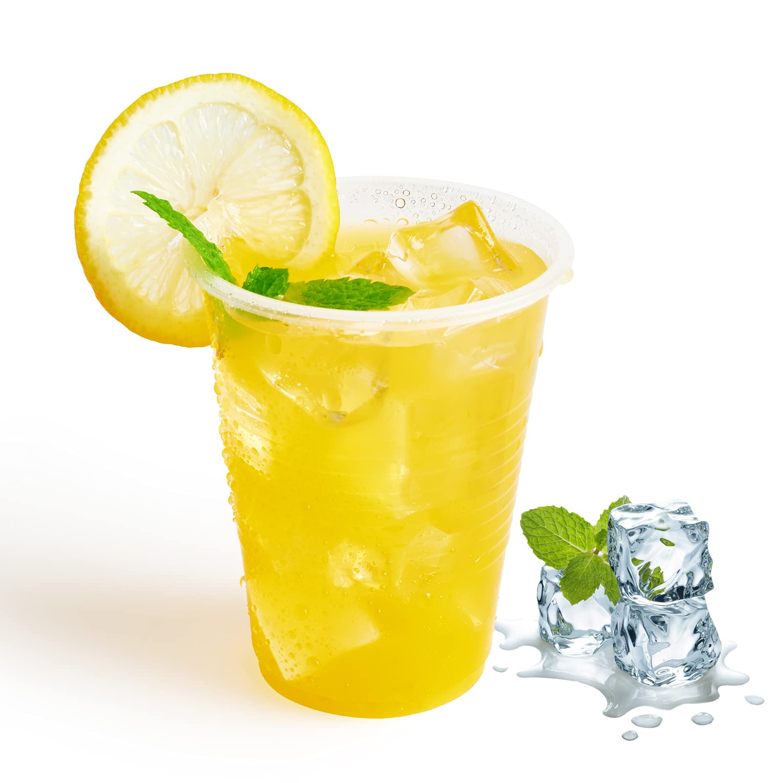JOLLY CHEF 7 oz Clear Plastic Cups - 7 Ounce Disposable Drinking Cups for Parties, Picnics, Travel, Halloween & Christmas Events | Perfect for Beverages, Cocktails, and Outdoor Gatherings
