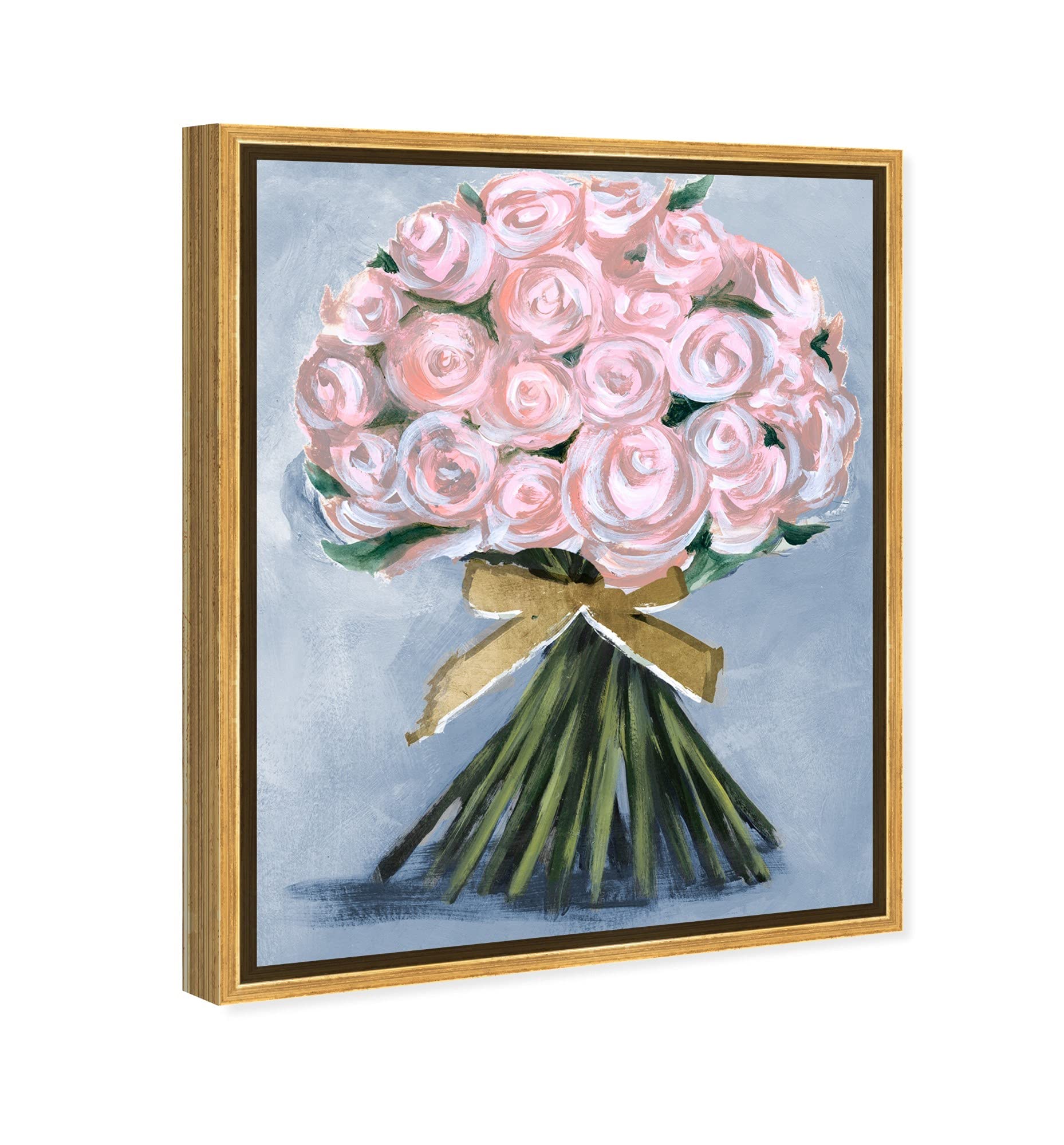 Oliver Gal Artist Co. Floral & Botanical Wall Art - Framed Canvas Print 'Wonderful Spring Bouquet' - Home Decor for Living Room, Bedroom & Office