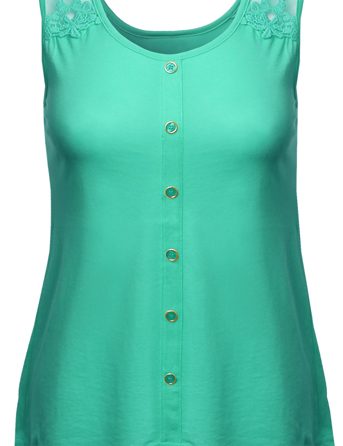 Women's Soft Stretch Lace Contrast Tank Top - Breathable Summer Casual Top for Women | Perfect for Beach, Party & Everyday Wear