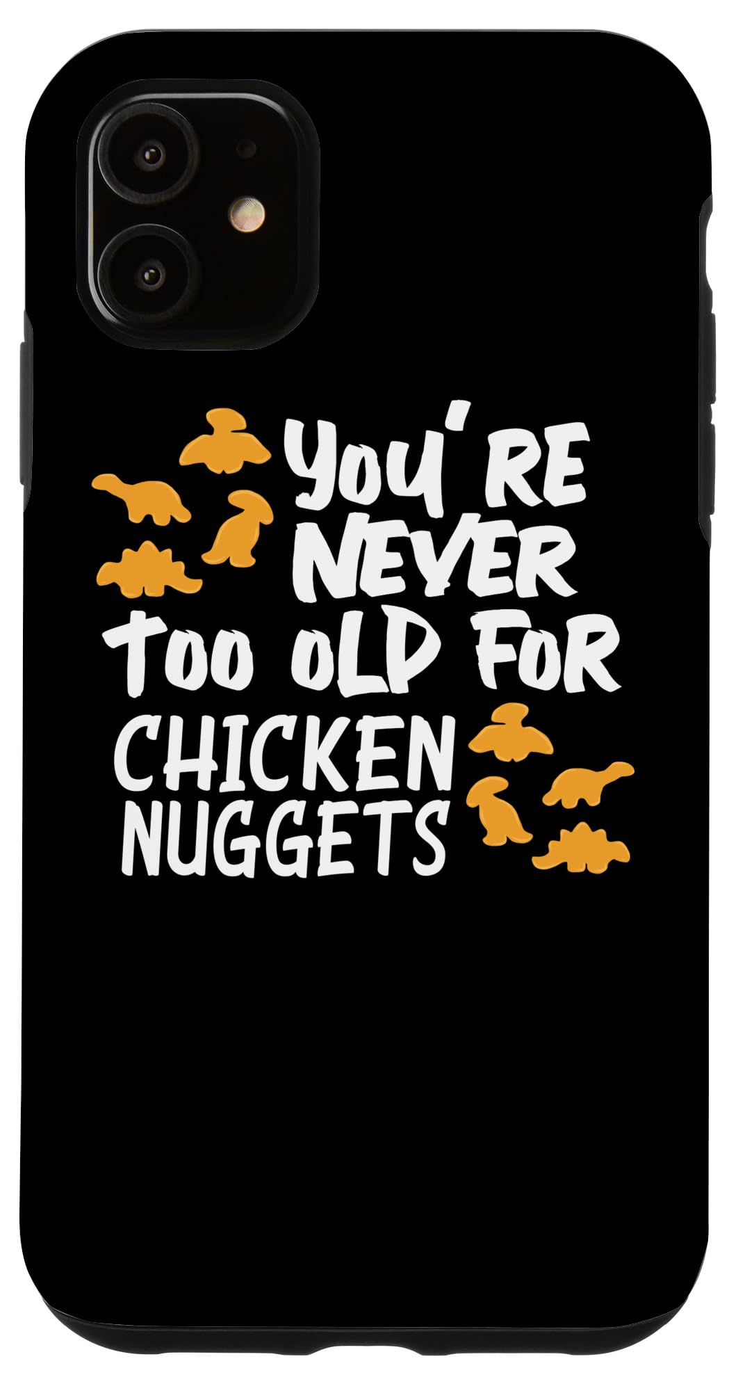 iPhone 11 Case - Funny Dinosaur Chicken Nuggets Design for Kids & Men | Perfect Gift for Birthday, Christmas & Daily Use