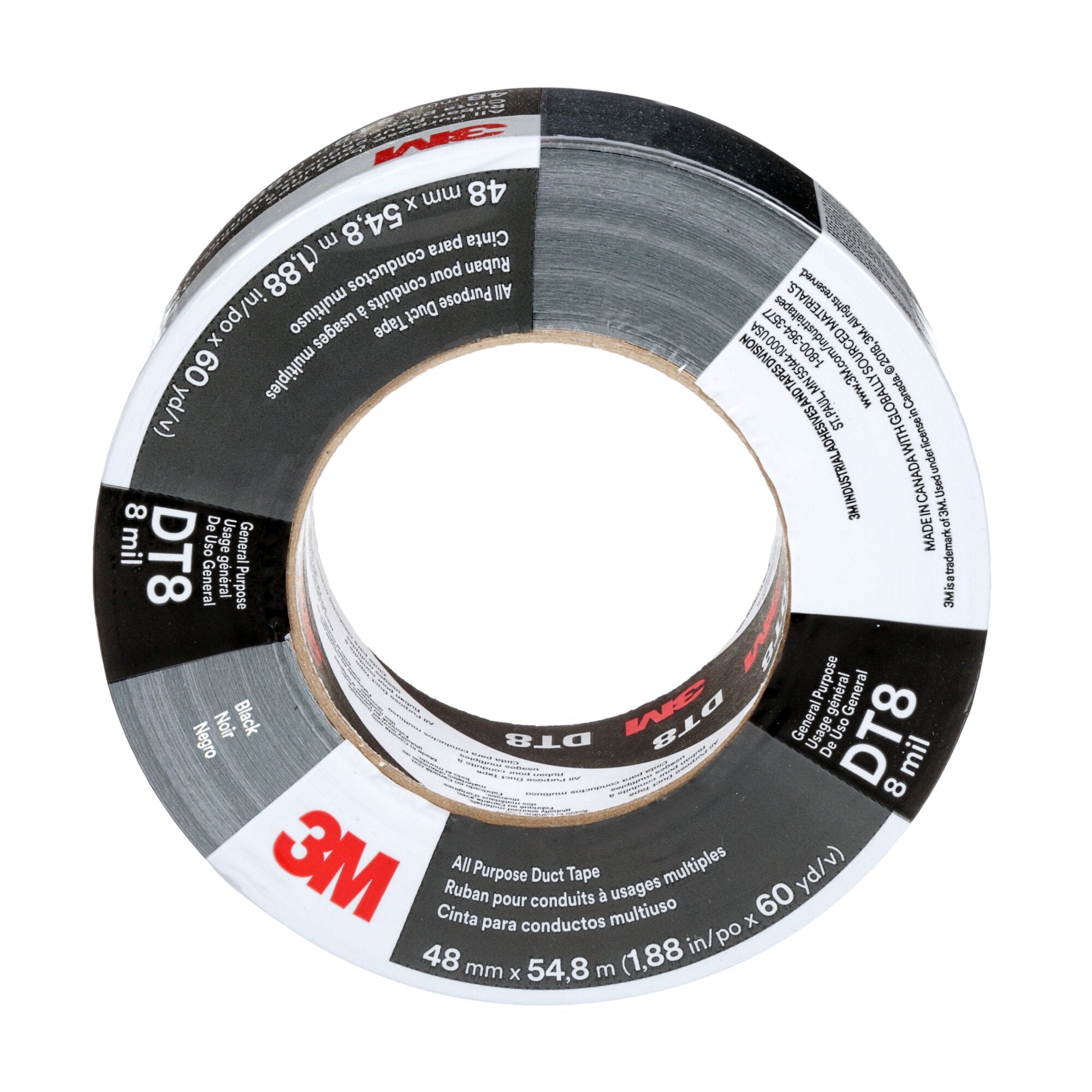 3M All Purpose Duct Tape DT8 - Heavy Duty Silver Duct Tape, 48mm x 54.8m (1.89