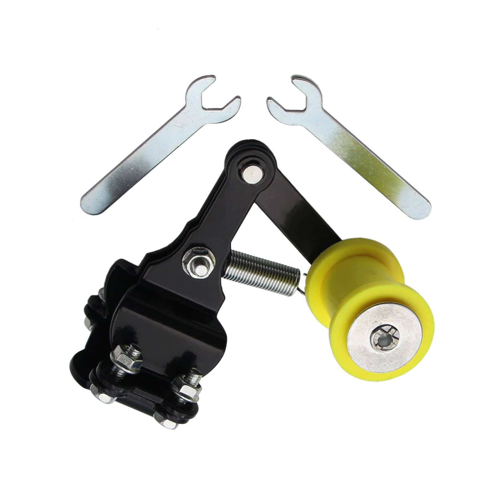 Universal ATV Mini Bike Dirt Bike Go Kart Chain Tensioner Guide Assembly - Yellow | Perfect for Off-Road, Trail Riding & DIY Vehicle Maintenance