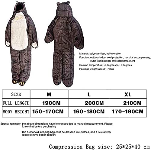 Extreme Weather Wearable Sleeping Bag for Camping - Lightweight & Warm Cold Weather Sleeping Bag Suit for Outdoor Adventures, Hiking, Backpacking, and Winter Survival
