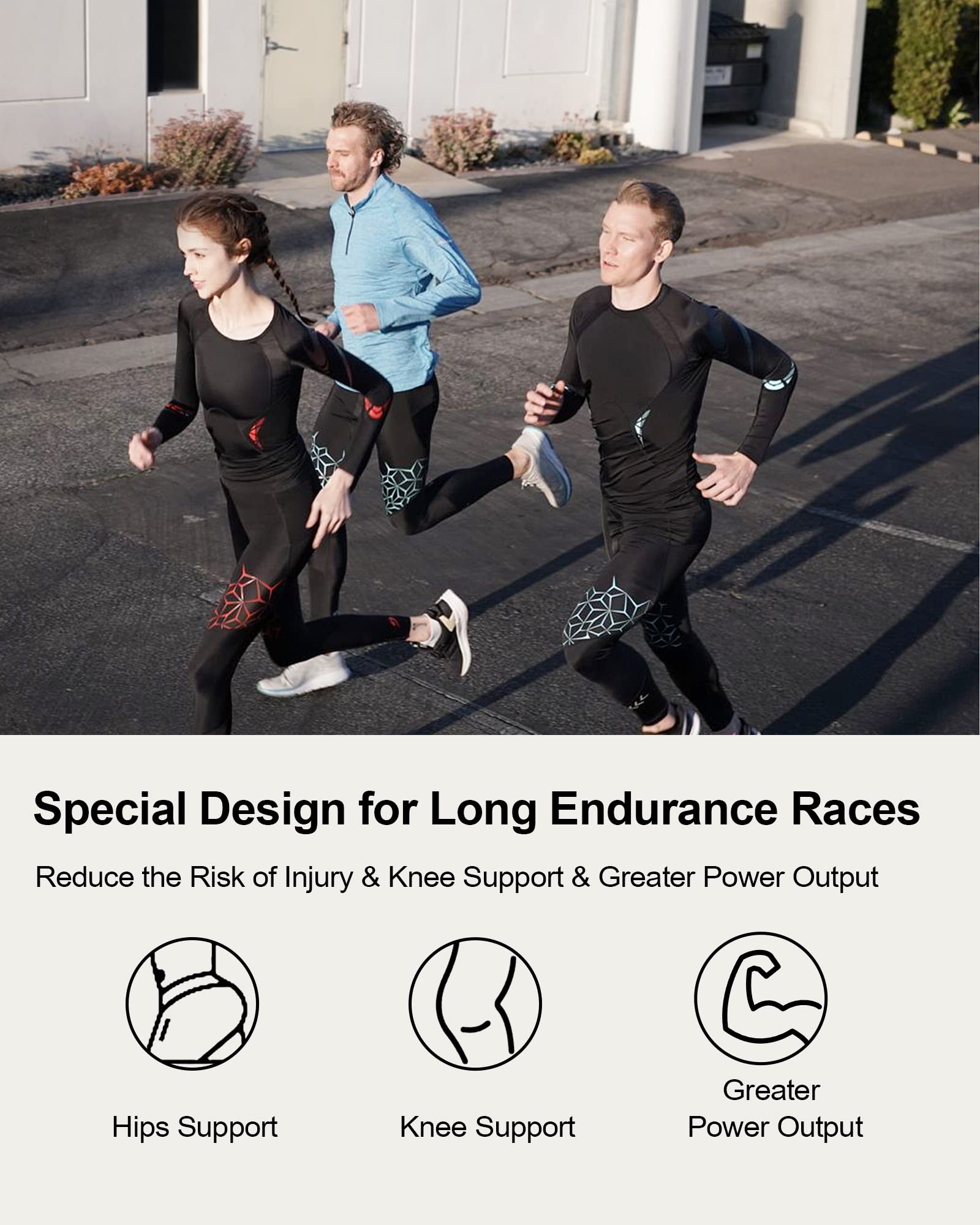 SUMARPO Compression Pants for Men & Women - High Performance Workout Tights with Knee Support, Moisture Wicking & Muscle Recovery for Running, Gym & Sports Training - Ideal for Marathon, Cycling & CrossFit