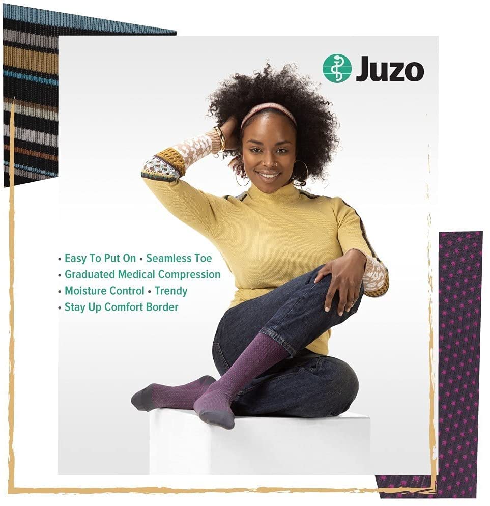 Juzo Power Vibe Premium Compression Socks 15-20 mmHg for Men & Women - Best for Running, Travel & Varicose Vein Relief