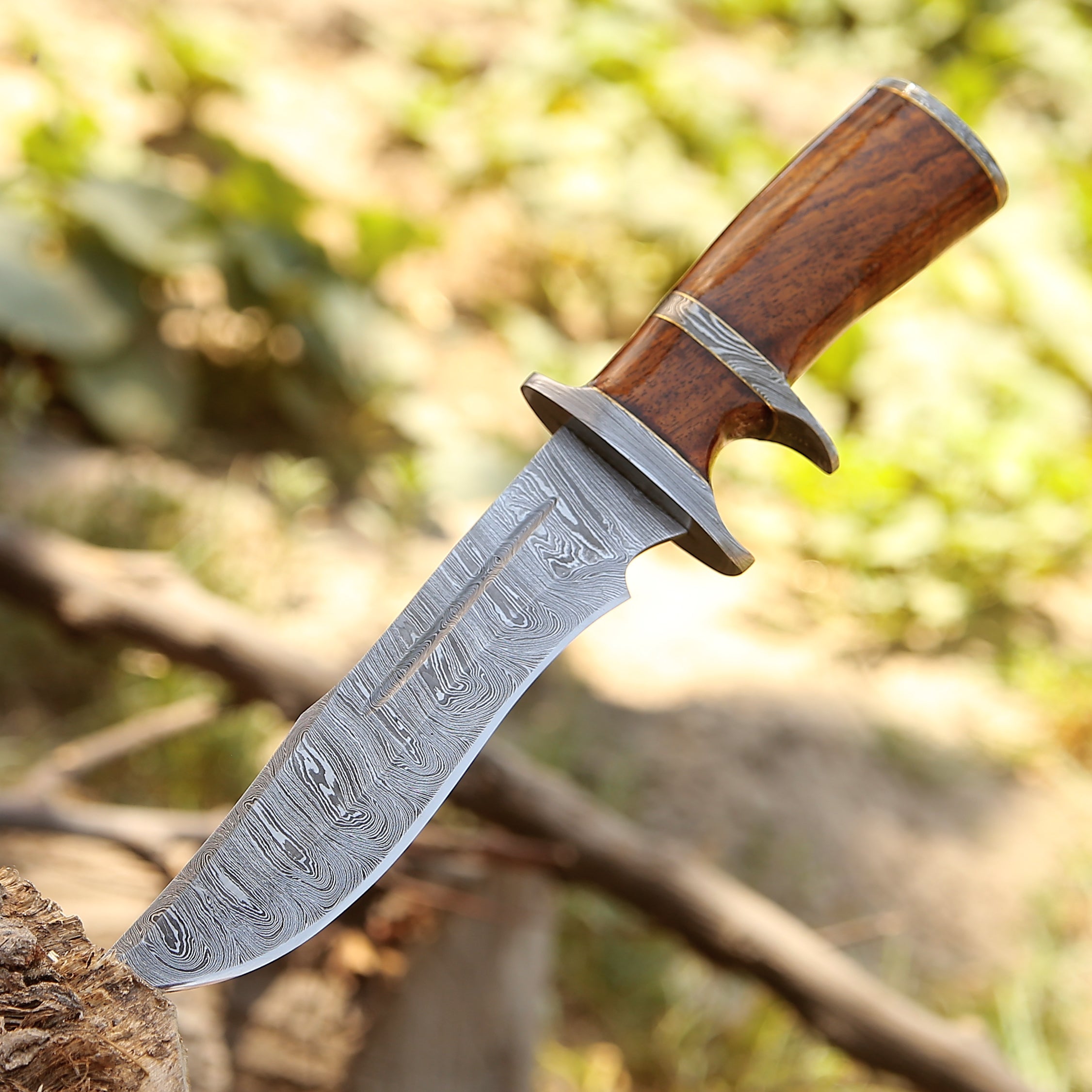 Premium Damascus Steel Bowie Knife - 9