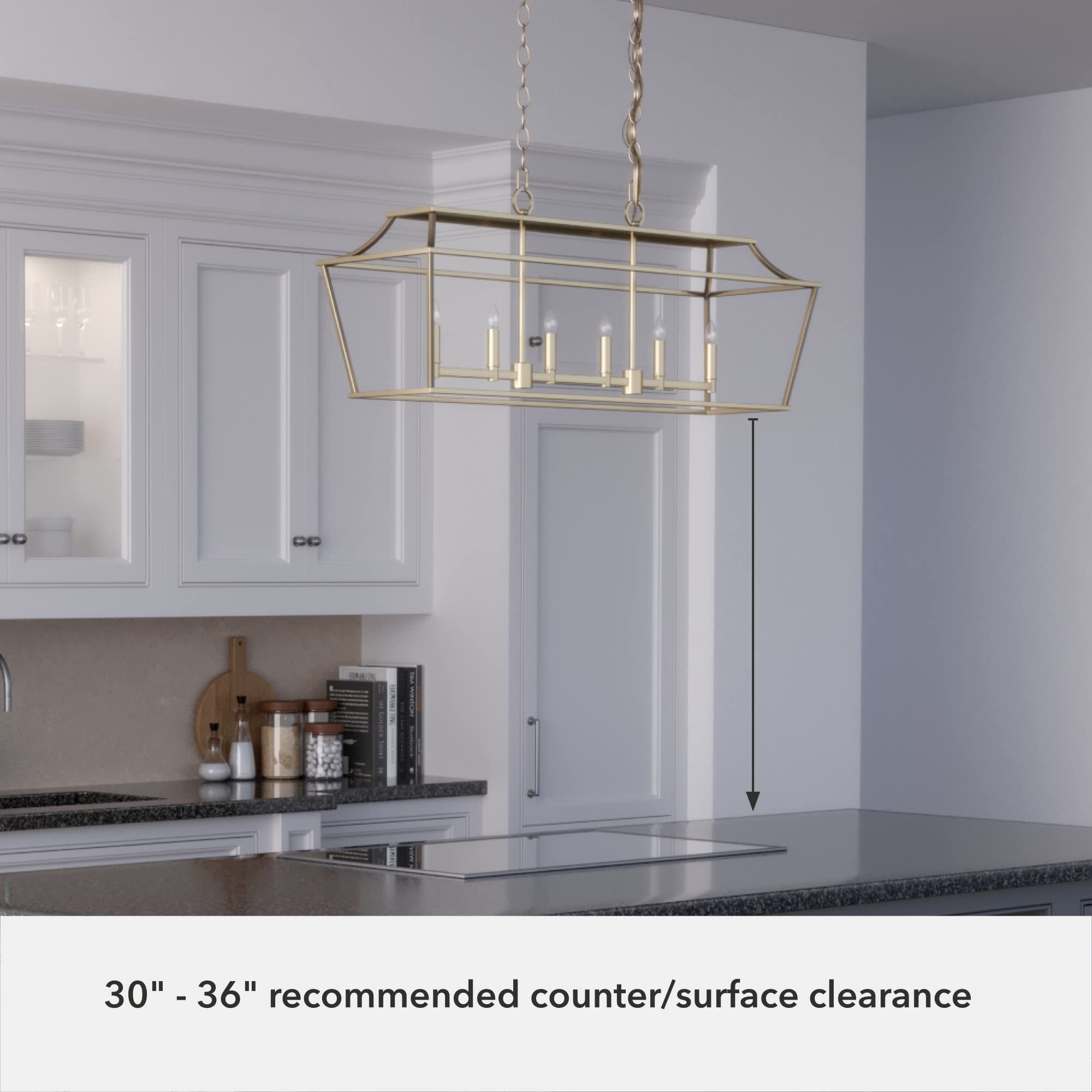 Hunter Fan Company 19079 Laurel Ridge 5-Light Chandelier in Brushed Nickel - Modern Ceiling Light Fixture for Dining Room, Living Room & Bedroom Lighting