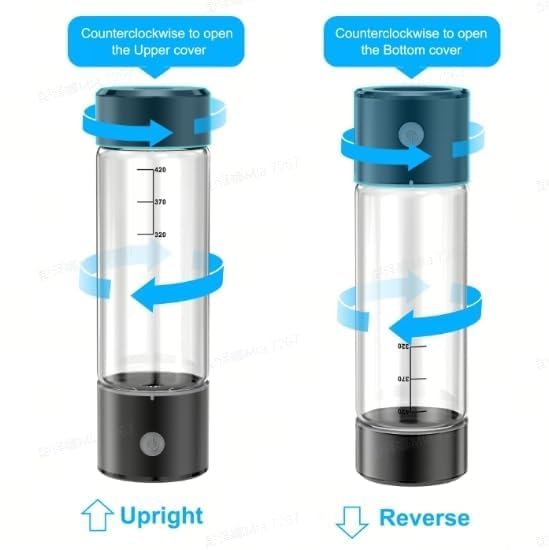 Premium Portable Hydrogen Water Bottle Generator - 2200PPB SPE PEM Technology, 14OZ Fast Hydrogen Infusion in 3 Minutes | Perfect Travel Companion & Healthy Gift for Husband, Wife, Family & Friends | Ideal for Gym, Office, Hiking & Daily Hydration