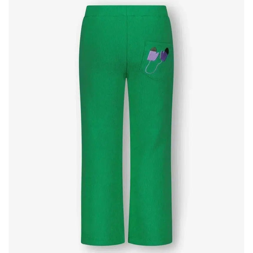 Organic Straight Leg Pants for Women - Eco-Friendly High Waisted Trousers in Green | Comfortable & Stylish for Work, Casual & Travel Outfits