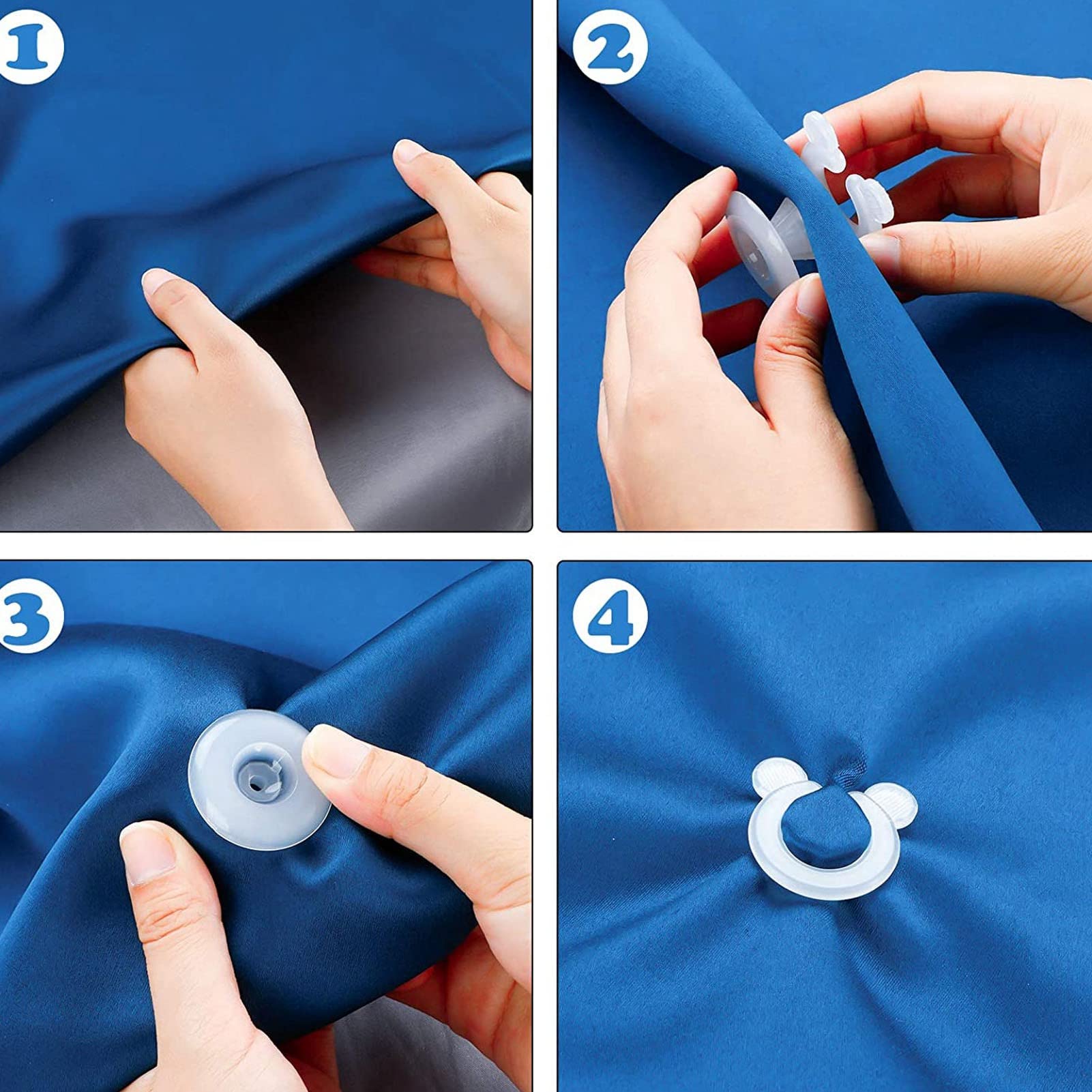 TOPINCN 20 Sets Quilt Fixing Clips - Non-Slip Duvet Holder, Bedding Fasteners for Quilt Cover, Bed Sheet & Comforter - Perfect for Home, Hotel & Dormitory Use