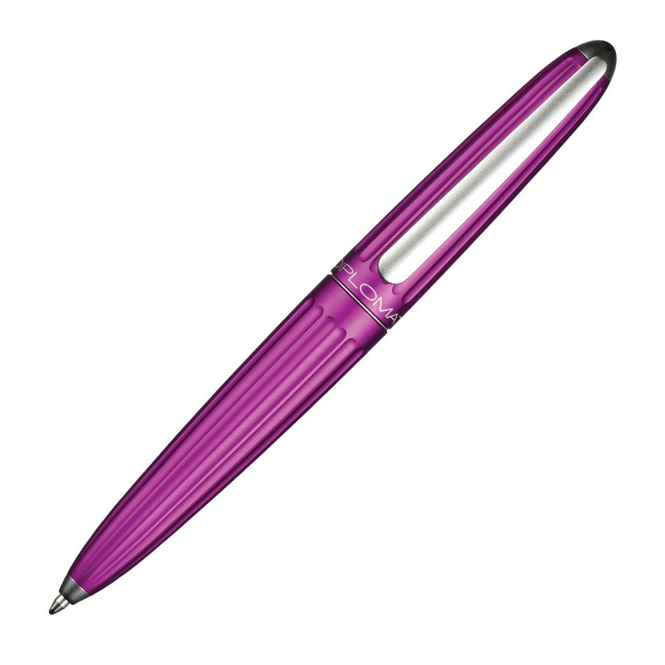 Premium Diplomat Aero Ballpoint Pen - Violet Ink Luxury Writing Instrument for Professionals & Gift Giving - Perfect for Office, Business Meetings & Signature Documents