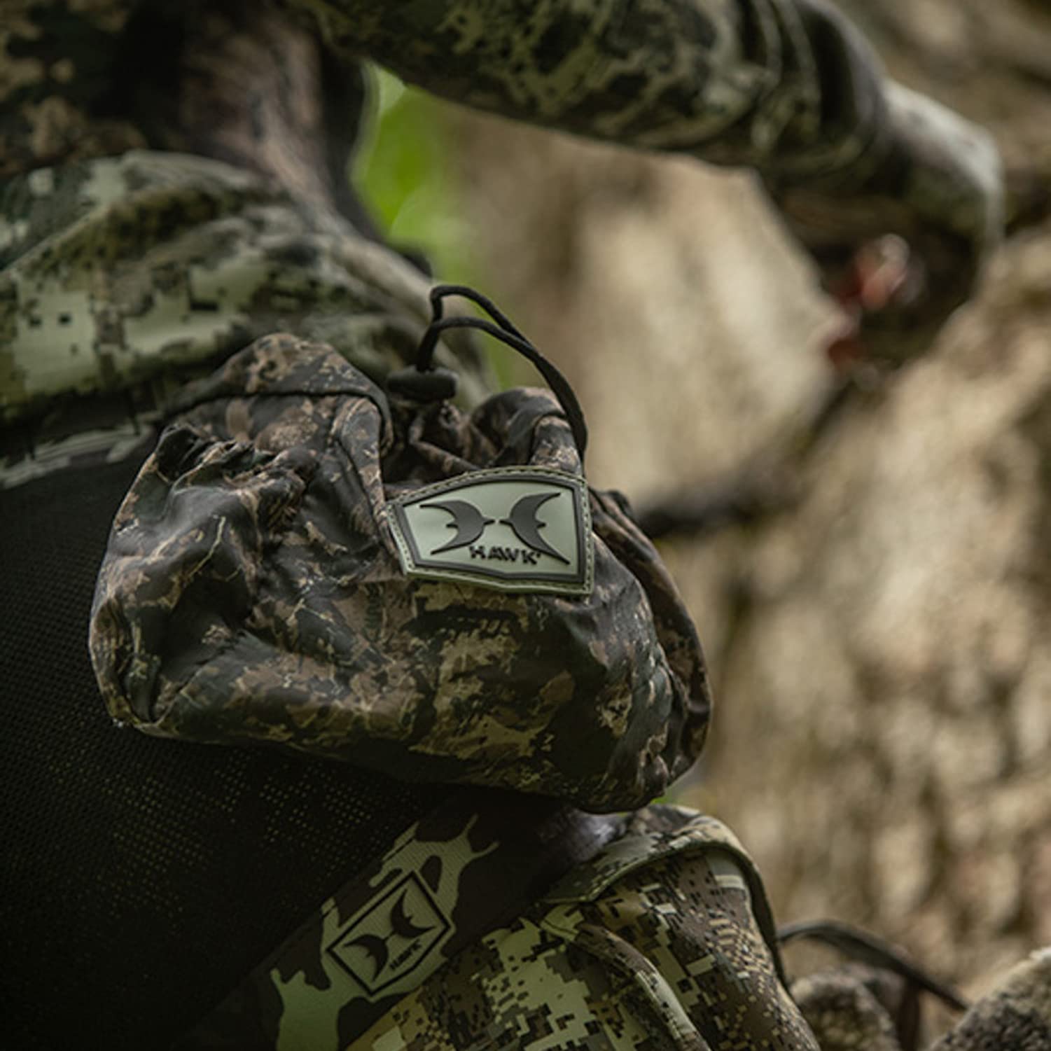 Lightweight Hawk Helium Hammock - Portable Camo Hunting Tree Saddle with Removable Padded Seat for Outdoor Camping, Backpacking & Hunting Adventures