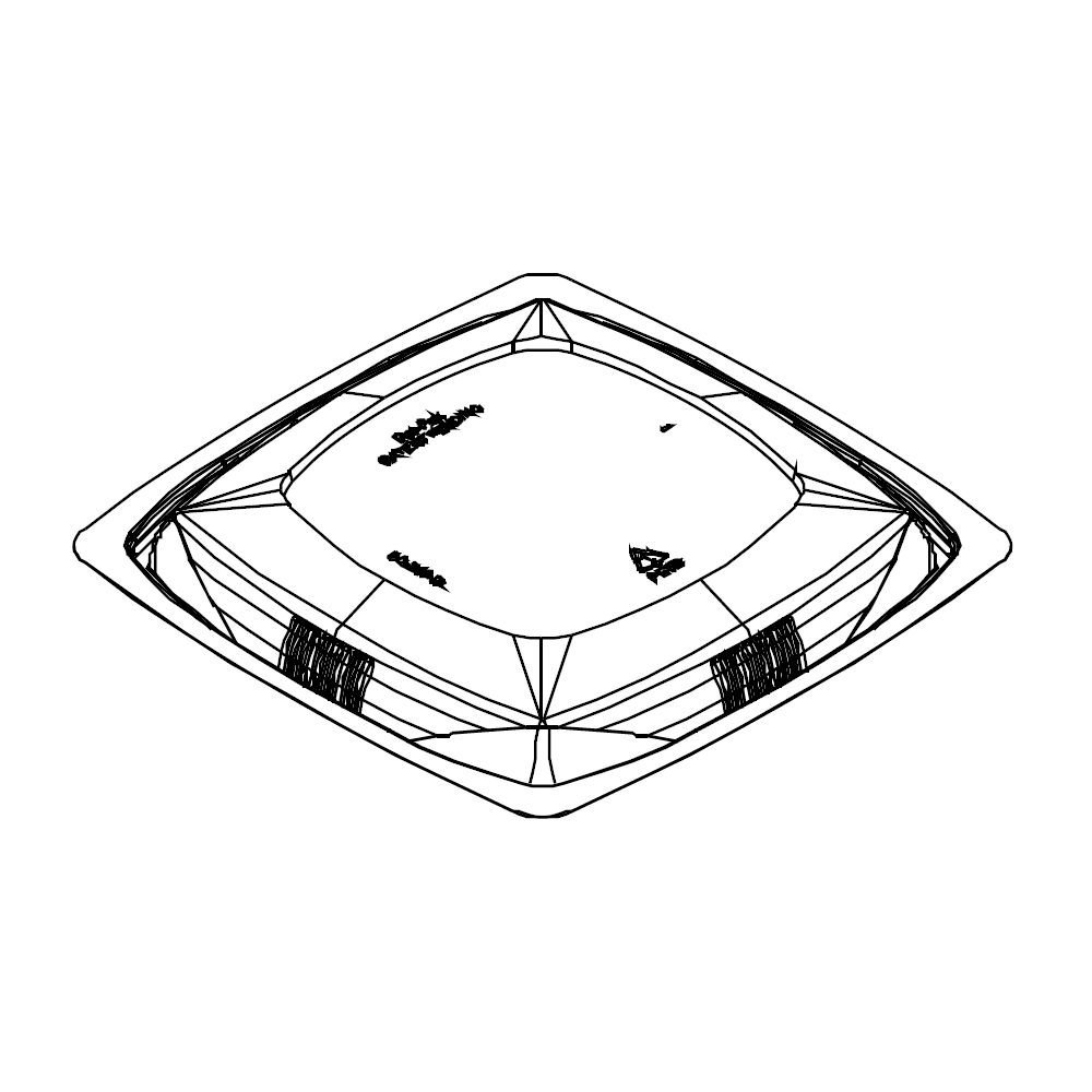 Par-Pak 5DD200-DL 24-48 Oz Square Bowl Dome Lids - 300 Count Bulk Pack for Food Storage & Takeout Containers - Perfect for Restaurants, Catering & Meal Prep