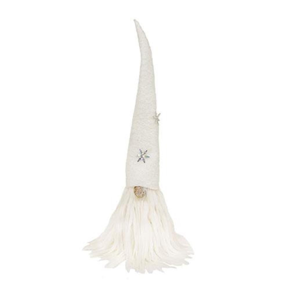 LG Felted White Gnome Ornament - Handmade Christmas Tree Decoration for Holiday Home Decor | Perfect for Xmas Gifts & Winter Festival Decorating