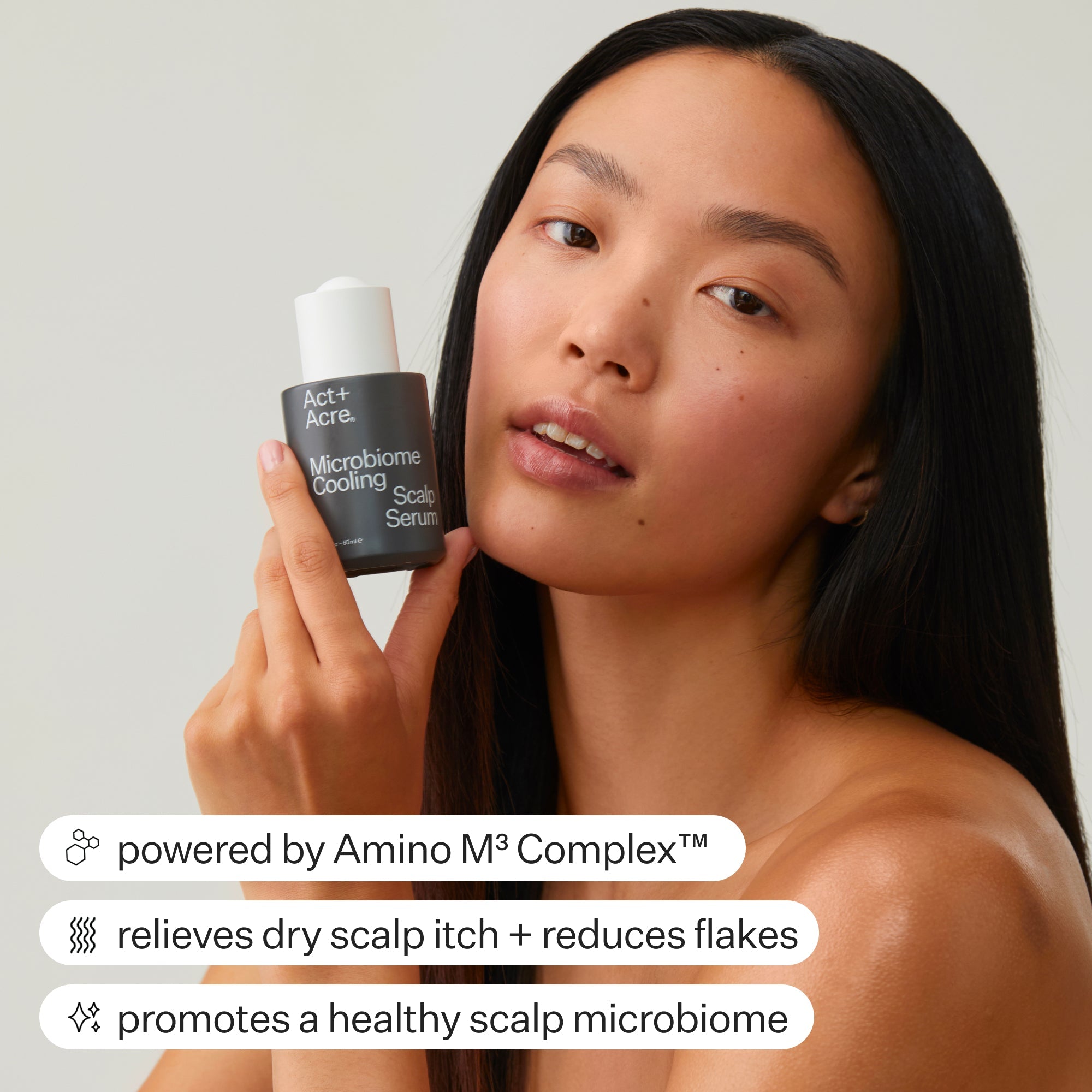 Act + Acre Microbiome Cooling Scalp Serum for Dry & Itchy Scalp - Soothing Treatment for Dandruff & Irritation - Perfect for Daily Hair Care Routine & Scalp Refreshment