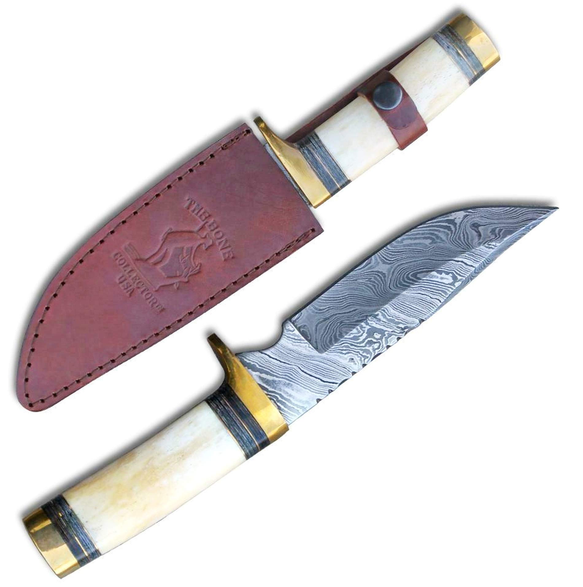 Premium Damascus Steel Hunting Knife - 6.5