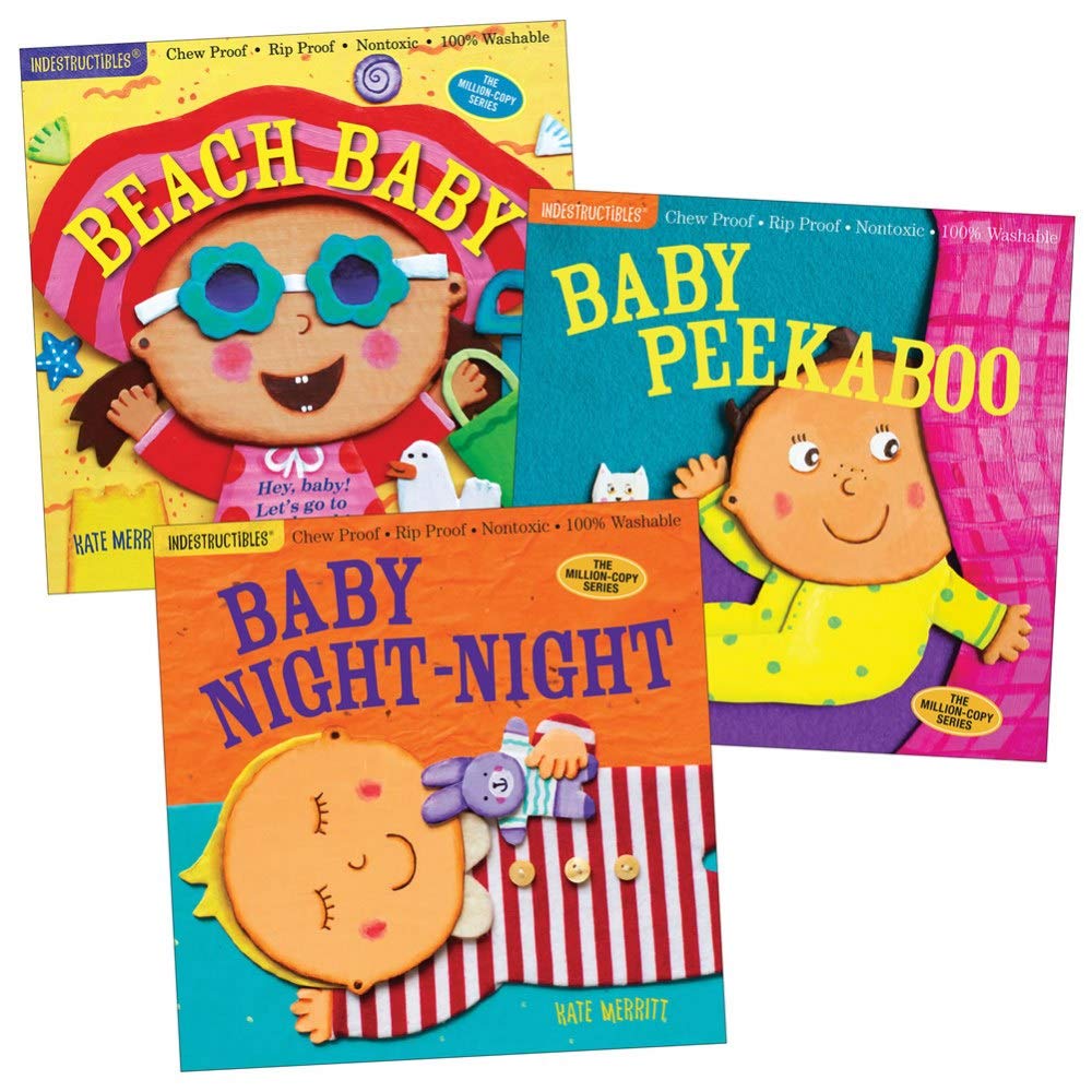 Indestructible Baby Books Set of 3 - Tear Proof & Washable Early Learning Books for Infants & Toddlers | Perfect for Playtime, Travel & Storytime