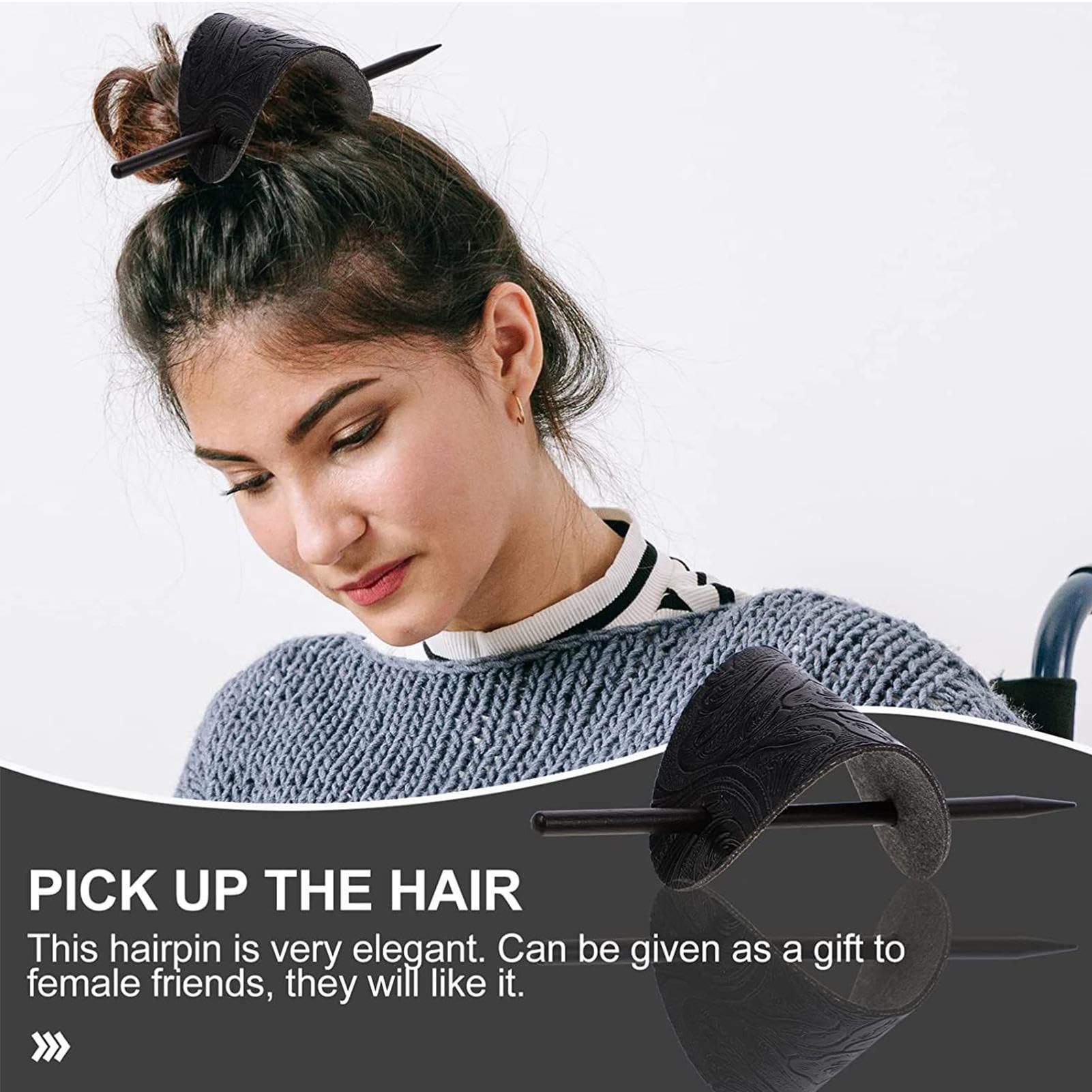 Handmade Faux Leather Hair Clip Barrette - Stylish Hair Tie & Slide Pins for Women & Girls | Perfect for Ponytails, Updos & Everyday Hair Accessories