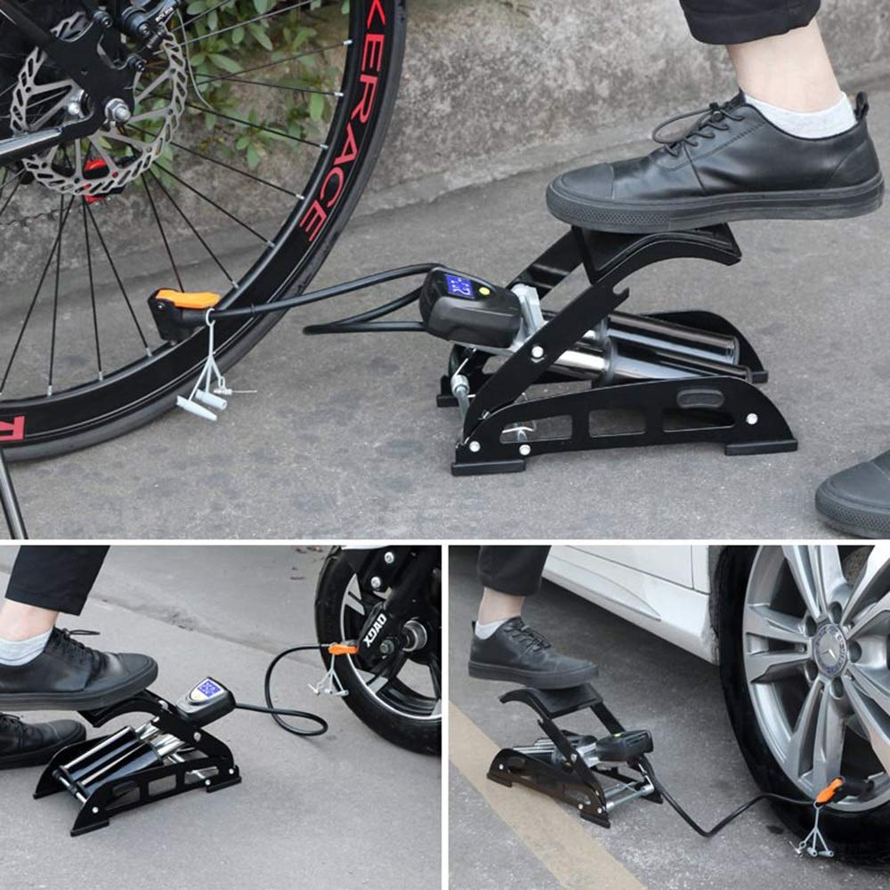 Portable Air Compressor Pump - Digital Tire Inflator with LCD Gauge, High Pressure 150PSI, Fast Inflation for Car, Motorcycle, Bike Tires - Perfect for Home, Garage & Roadside Emergency Use