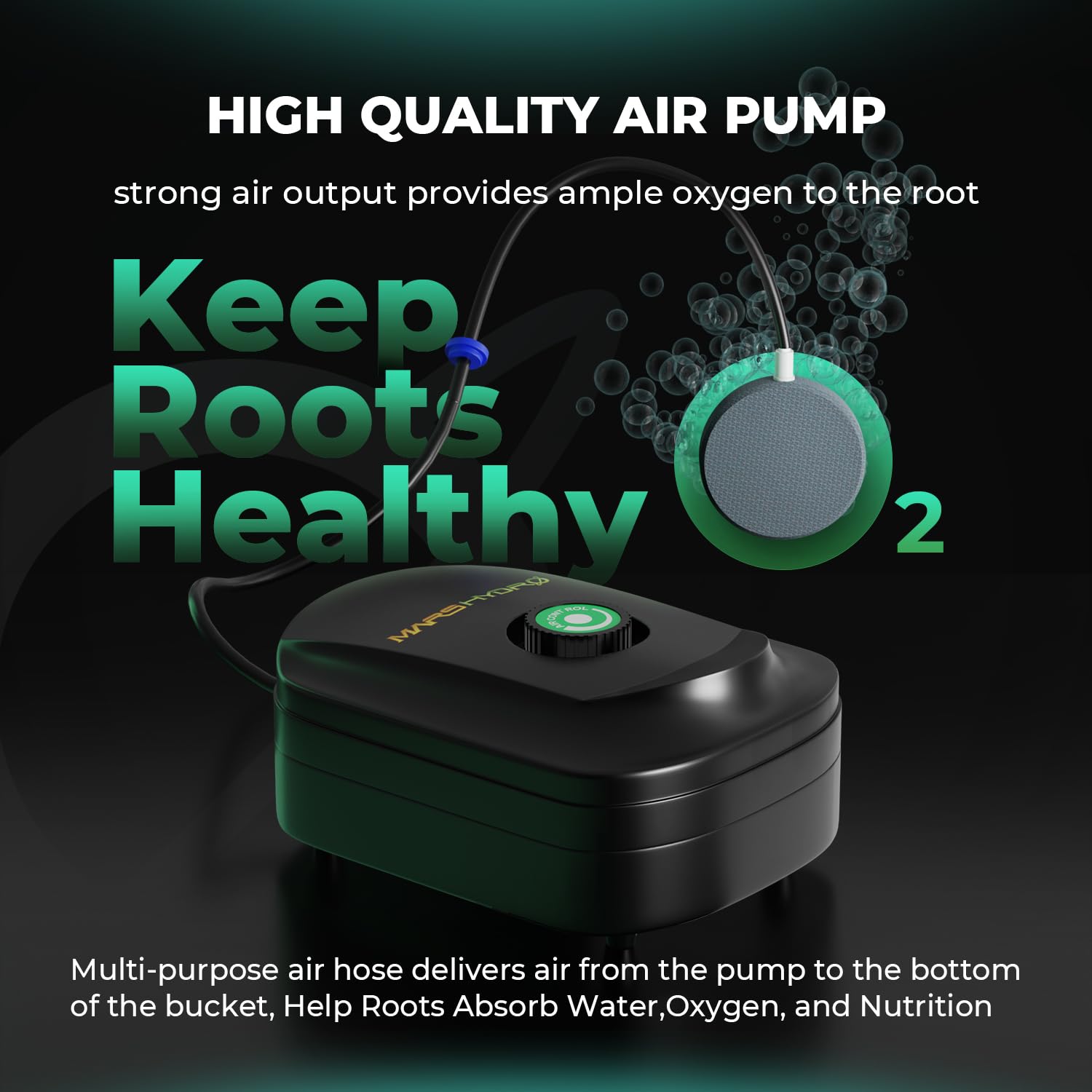 Mars Hydro DWC Hydroponics Grow System - 5 Gallon Deep Water Culture Kit with 8W Air Pump, Multi-Purpose Air Hose, Air Stone, 2 Buckets & Top Drip Kit | Indoor Herb Garden, Hydroponic Vegetables, Plant Growing System for Home & Greenhouse Use