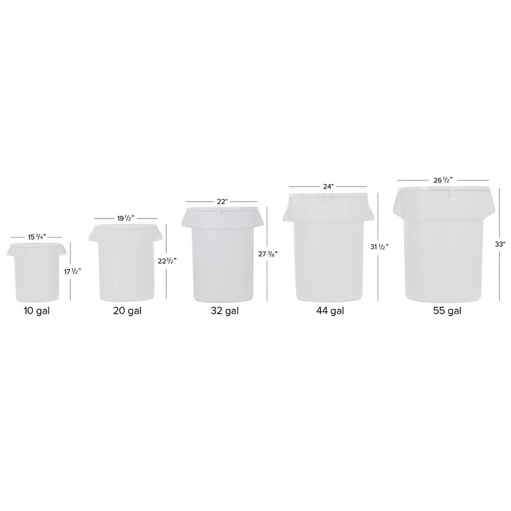 Huskee 32 Gallon Yellow Trash Can - Heavy Duty Commercial Garbage Bin for Kitchen, Office, Restaurant & Outdoor Use - TableTop King 3200YW