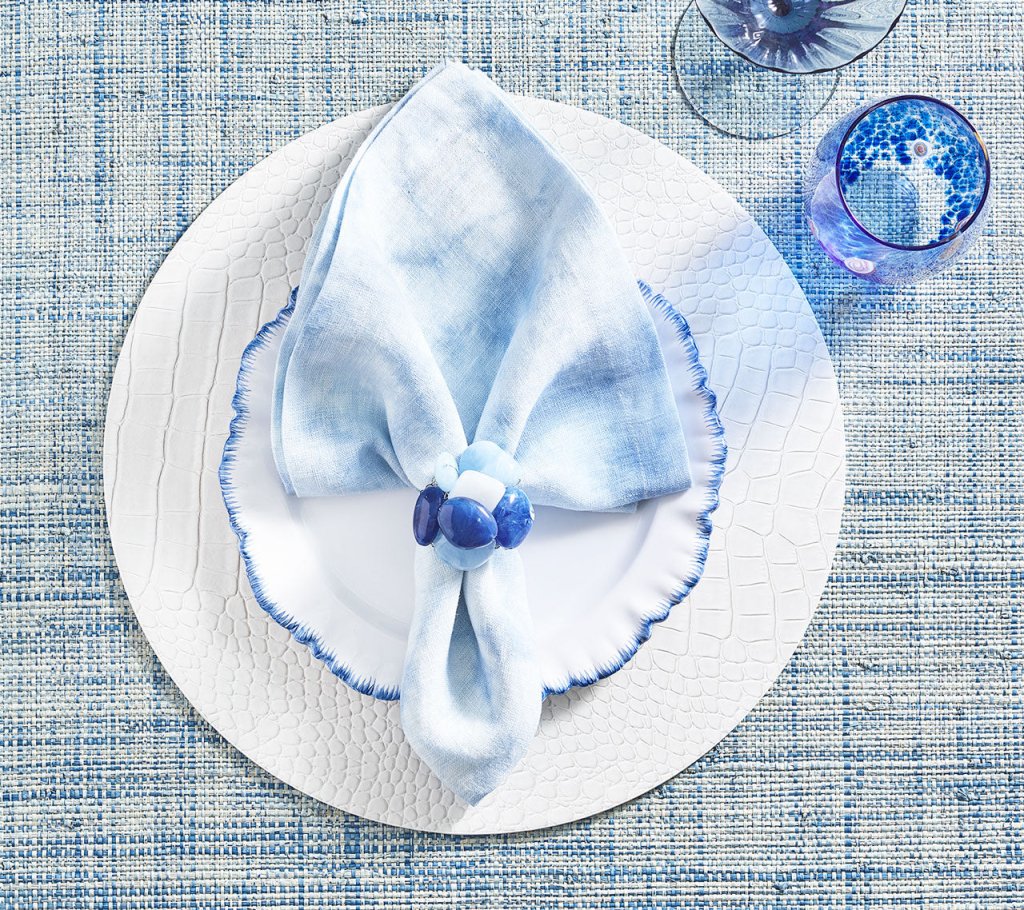 Premium Crocodile Embossed Placemats Set of 4 - Waterproof & Heat-Resistant Dining Table Mats for Everyday Use, Dinner Parties & Holiday Decor