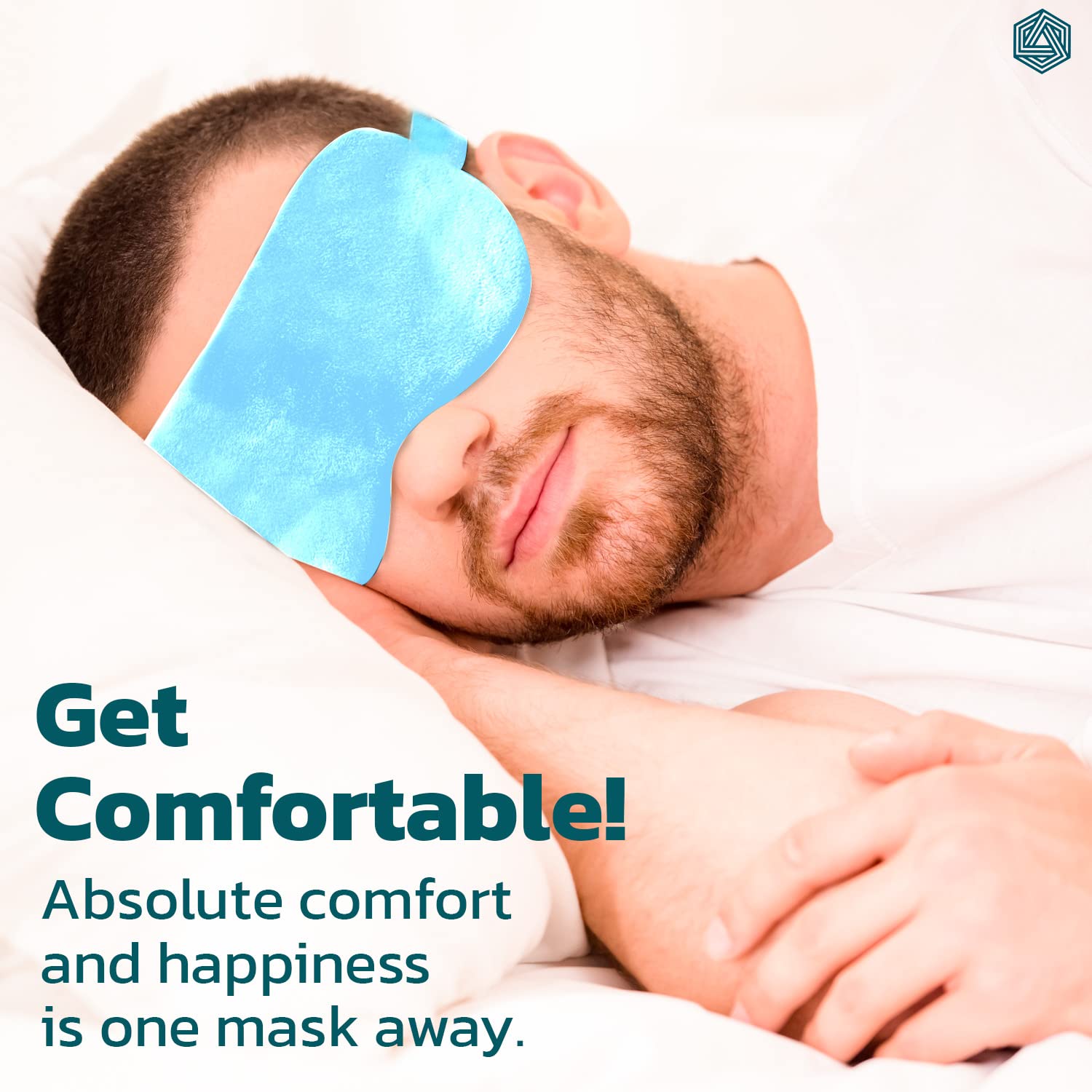 Boldhealth Cooling Gel Eye Mask with Beads for Dark Circles & Puffy Eyes - Reusable Polyester Eye Patches for Dry Eyes, Redness Relief & Relaxation - Stretchable Sleeping Mask for Women & Men (Blue) - Perfect for Travel, Work Breaks & Nighttime Skincare Routine
