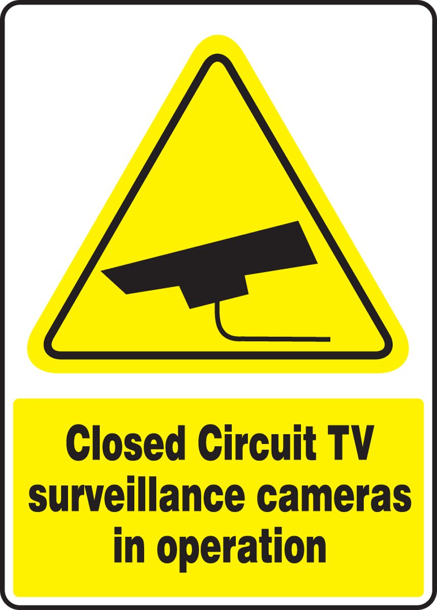 Dura-Plastic CCTV Surveillance Sign - 18