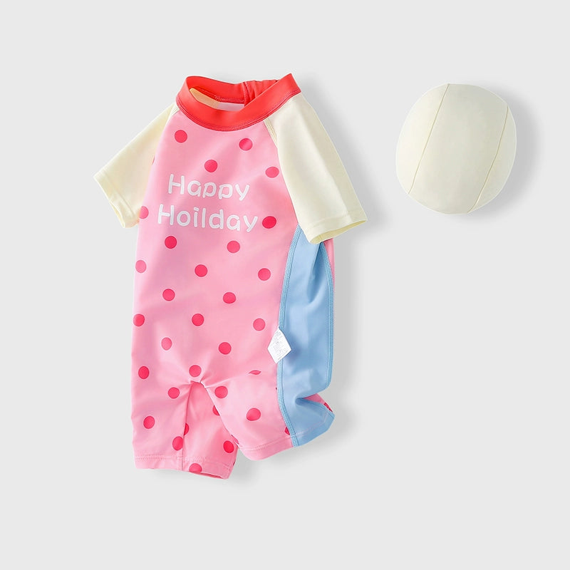 Baby Girl UV Protection One Piece Swimsuit - UPF 50+ Sun Safe Bathing Suit for Toddlers & Infants - Perfect for Beach, Pool & Summer Outdoor Activities