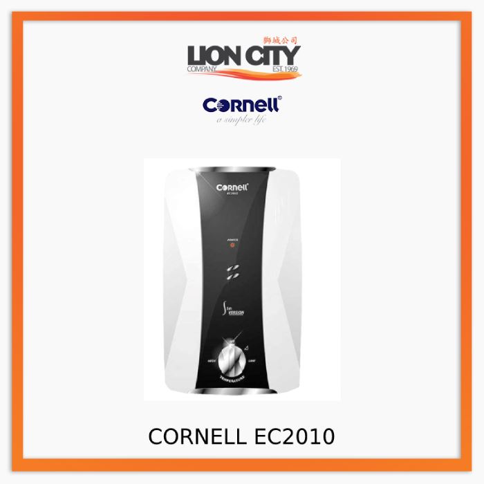 Cornell EC2010 Instant Water Heater - Fast & Energy Efficient Electric Tankless Water Heater for Kitchen, Bathroom & RV Use
