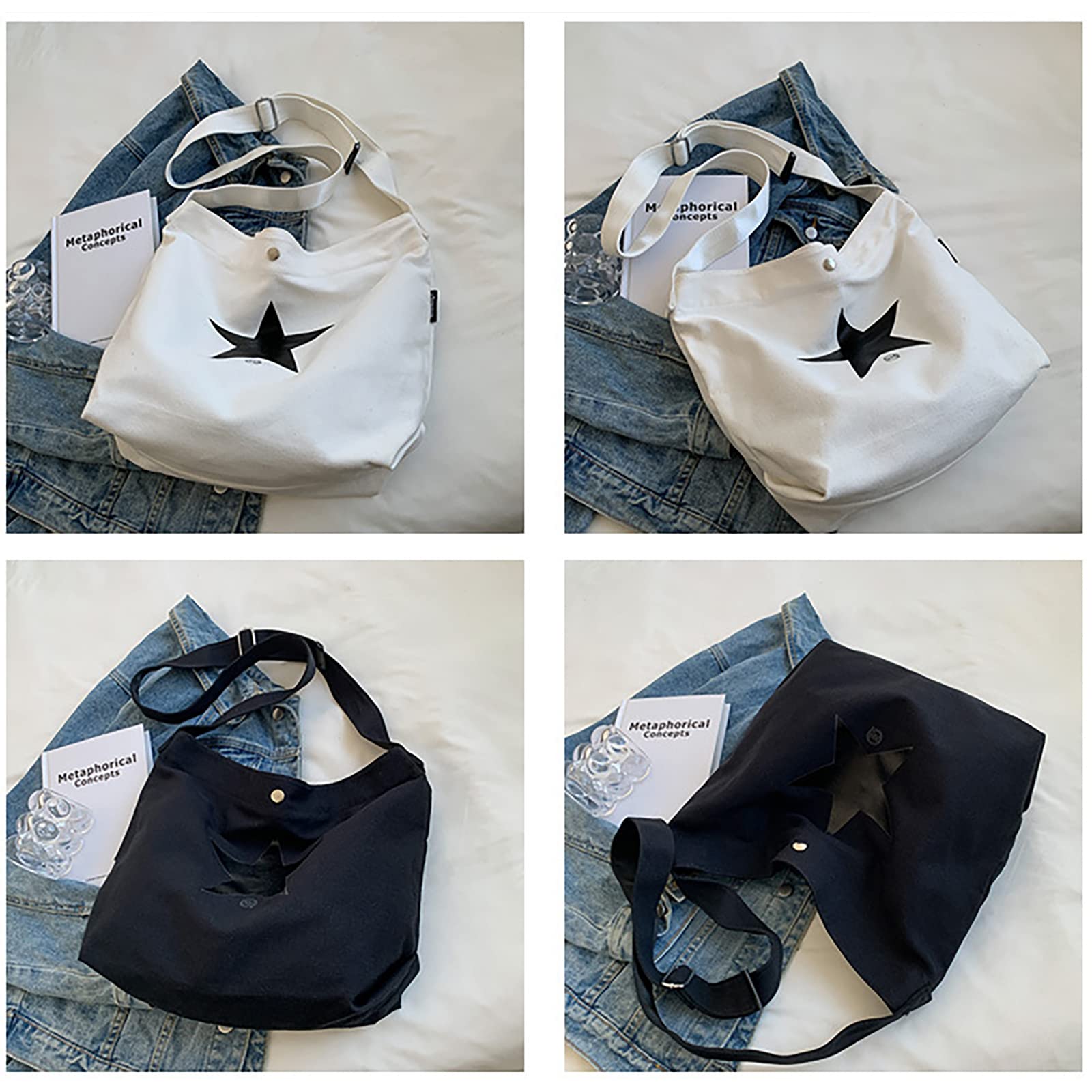 Stylish Unisex Canvas Shoulder Bag - Durable Leather Messenger Bag for Men & Women - Perfect for Travel, Work & Everyday Use