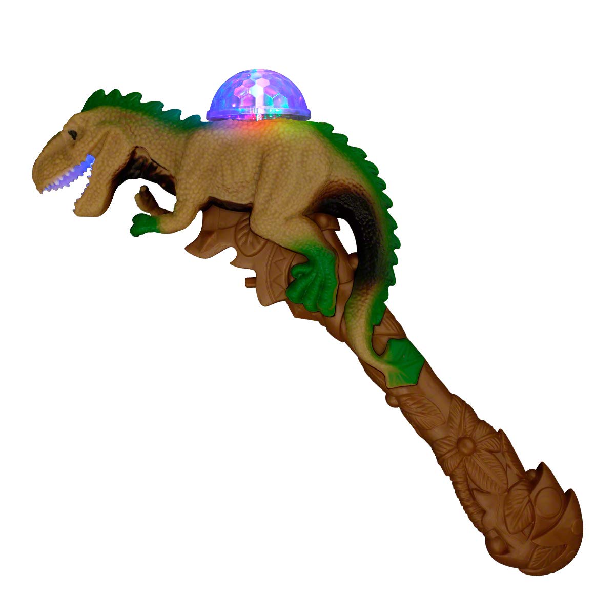 FlashingBlinkyLights Deluxe Dinosaur LED Light Up Wand - Projector Toy for Kids Birthday Parties, Halloween Costumes & Nighttime Play