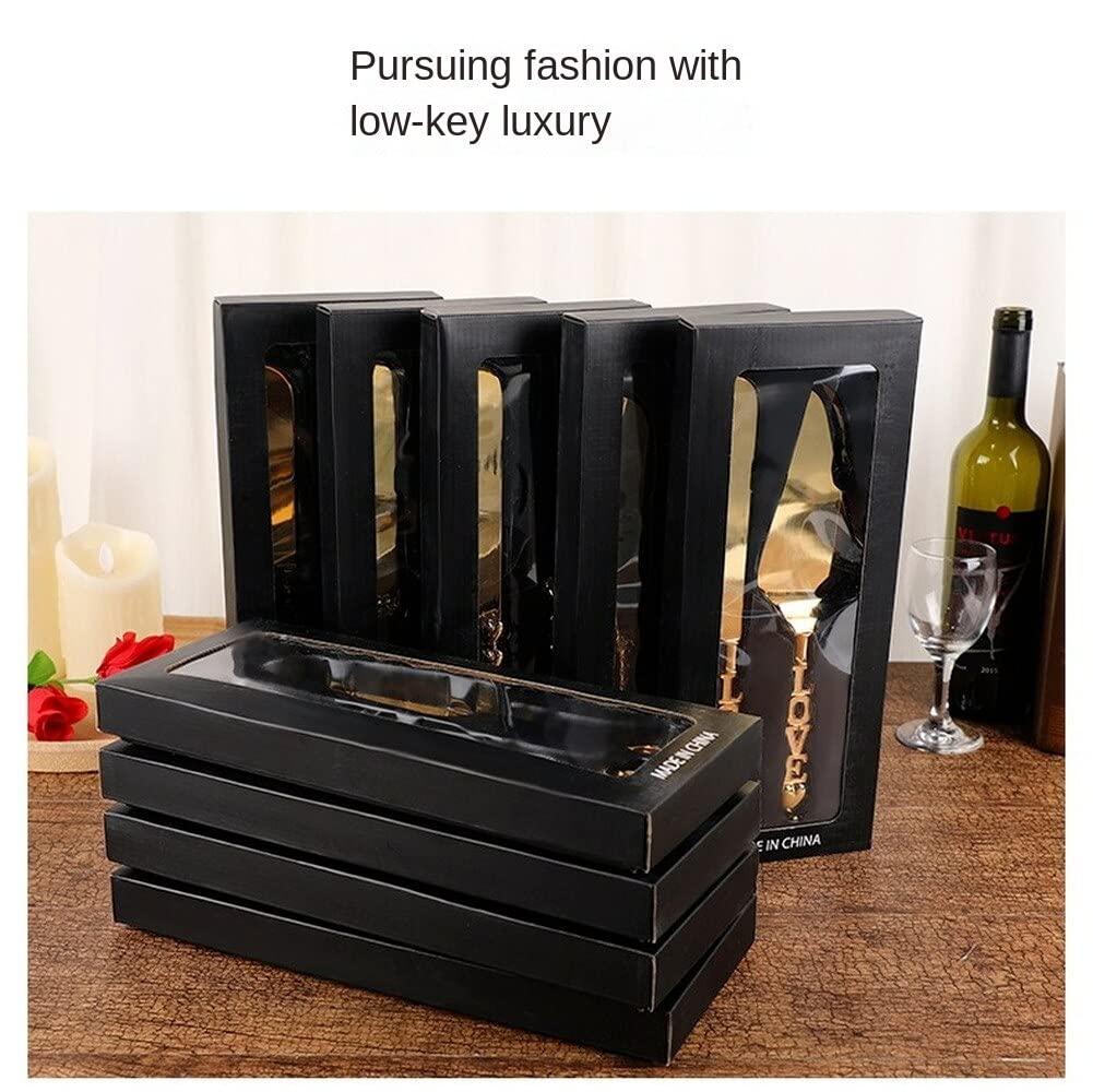 2-Piece European Style Gold Cake Knife and Spatula Set - Elegant Wedding & Banquet Serving Utensils for Cakes, Pies, Pizza - Perfect for Parties, Catering & Home Baking (4-Piece)
