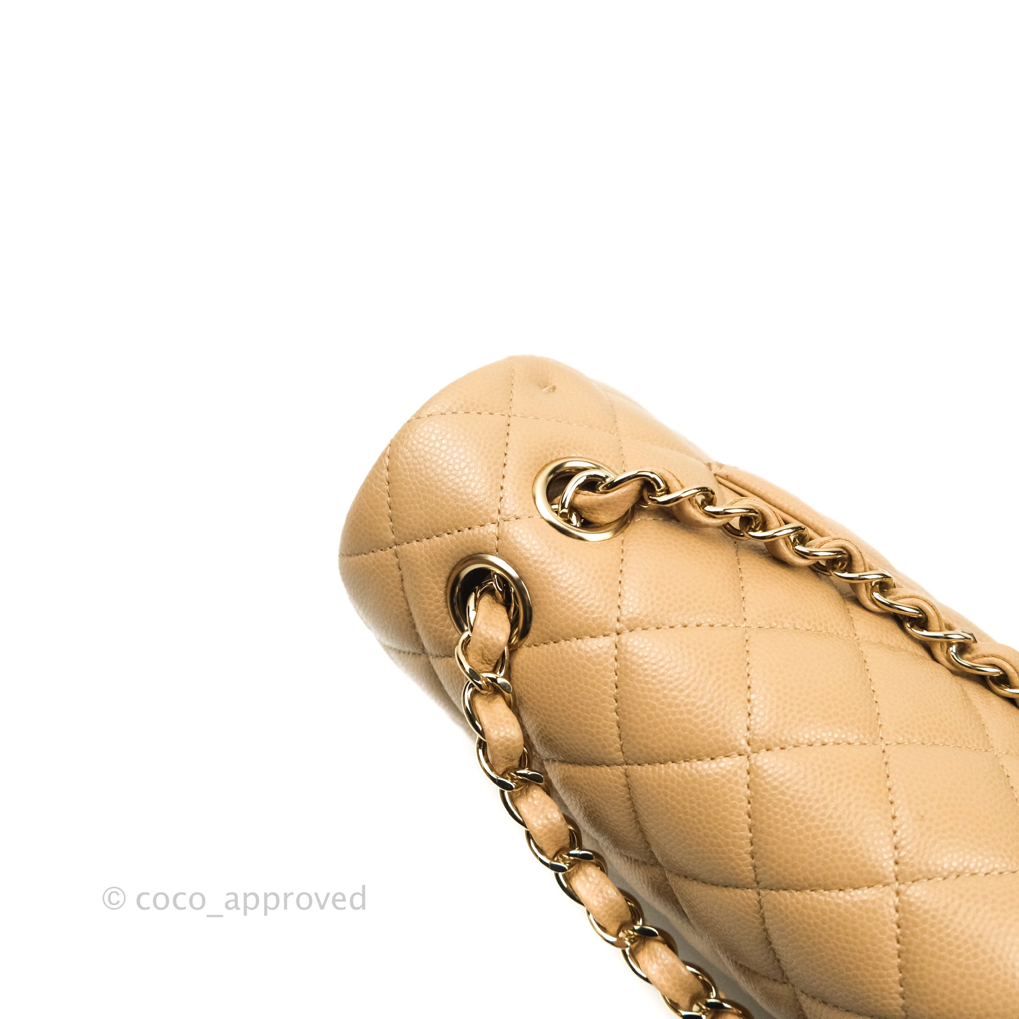 Chanel Classic Medium Double Flap Bag in Dark Beige Caviar Leather with Gold Hardware | Luxury Designer Handbag for Women | Perfect for Work, Evening Events & Special Occasions