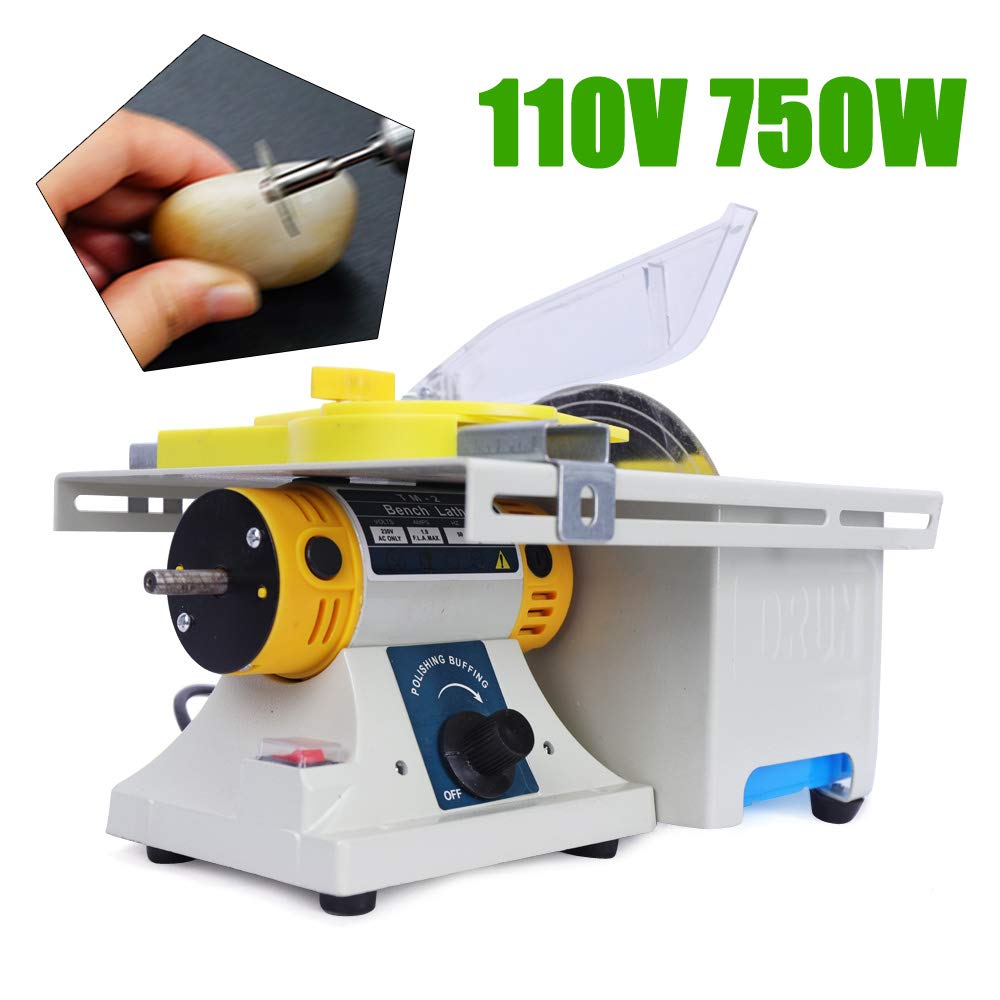 Professional Jewelry Lapidary Saw - Mini Table Saw & Grinder Polishing Machine for Cutting Rocks (0-10000 RPM, 220V) with Flexible Shaft & Right Benchtop - Perfect for Gemstone Cutting, DIY Jewelry Making & Rock Polishing