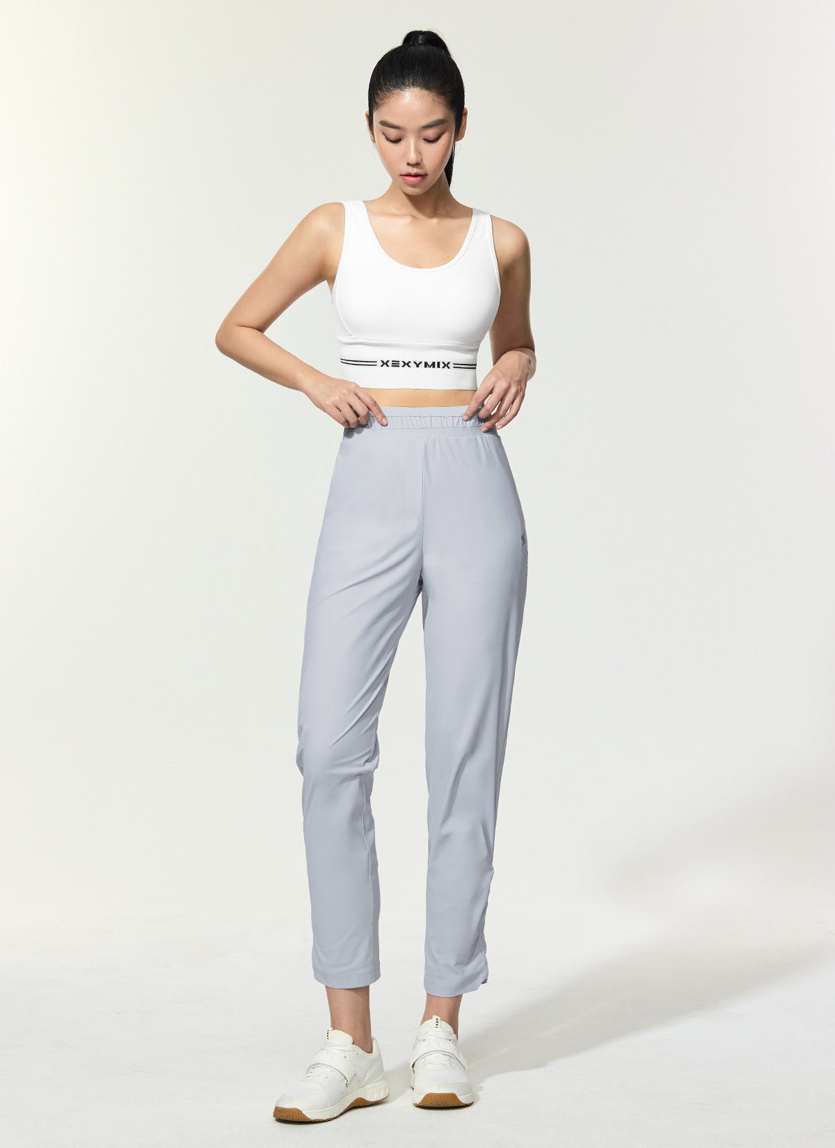 Cooling Tricot Shirring Jogger Pants for Women - Soft Stretchy Lounge Pants for Yoga, Running & Home Comfort
