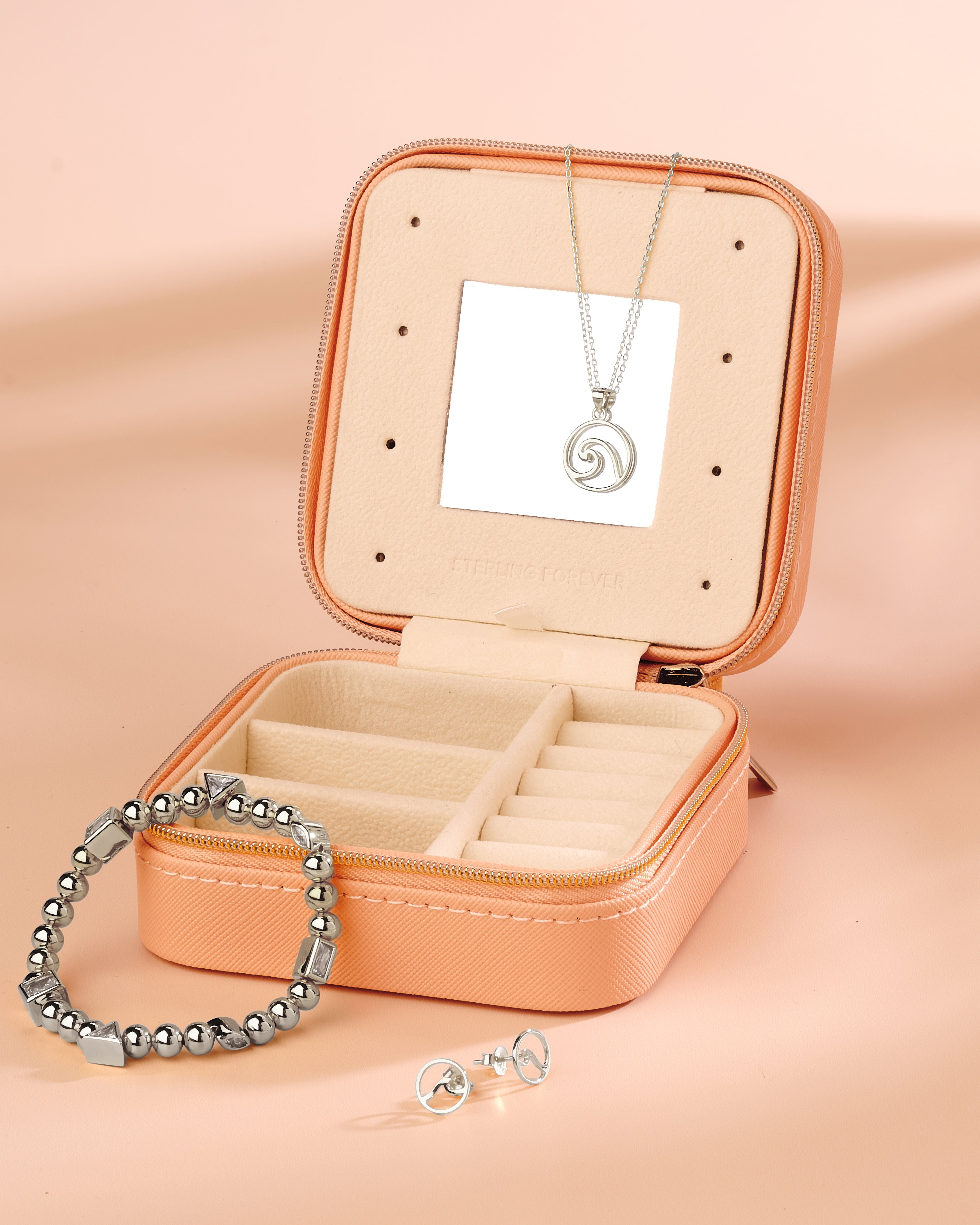 Elegant Jewelry Storage Case & Summer Travel Organizer Set - Perfect for Necklaces, Rings, and Beach Vacation Accessories