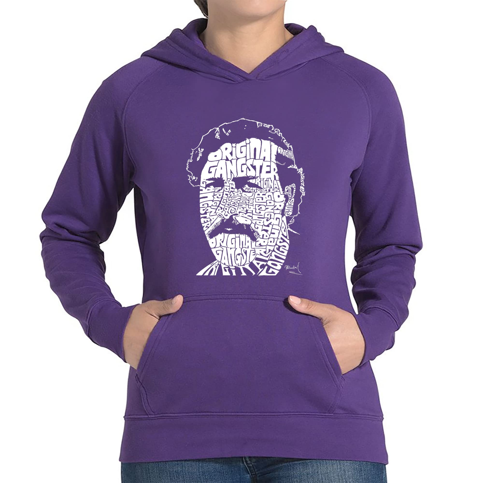 LA POP ART Women's Word Art Hooded Sweatshirt - Pablo Escobar Inspired Graphic Pullover | Trendy Streetwear for Casual Outings & College Fashion