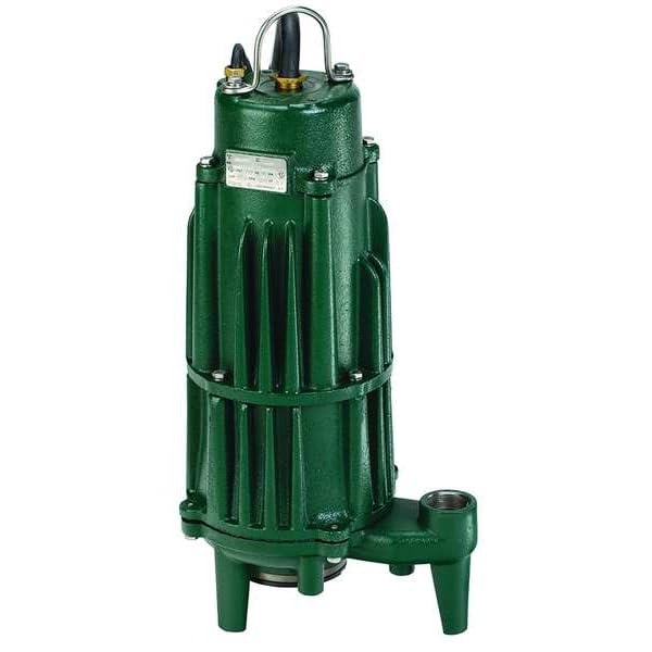 ZOELLER 2 HP Submersible Grinder Pump with Tether Float Switch - Ideal for Sewage, Septic Systems & Basement Drainage