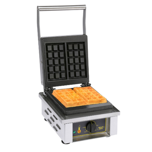 Equipex GES 10/1 Sodir Commercial Single Brussels Waffle Maker - 120V Professional Waffle Iron for Restaurants, Cafes & Breakfast Buffets - Perfect for Belgian Waffles, Desserts & Brunch