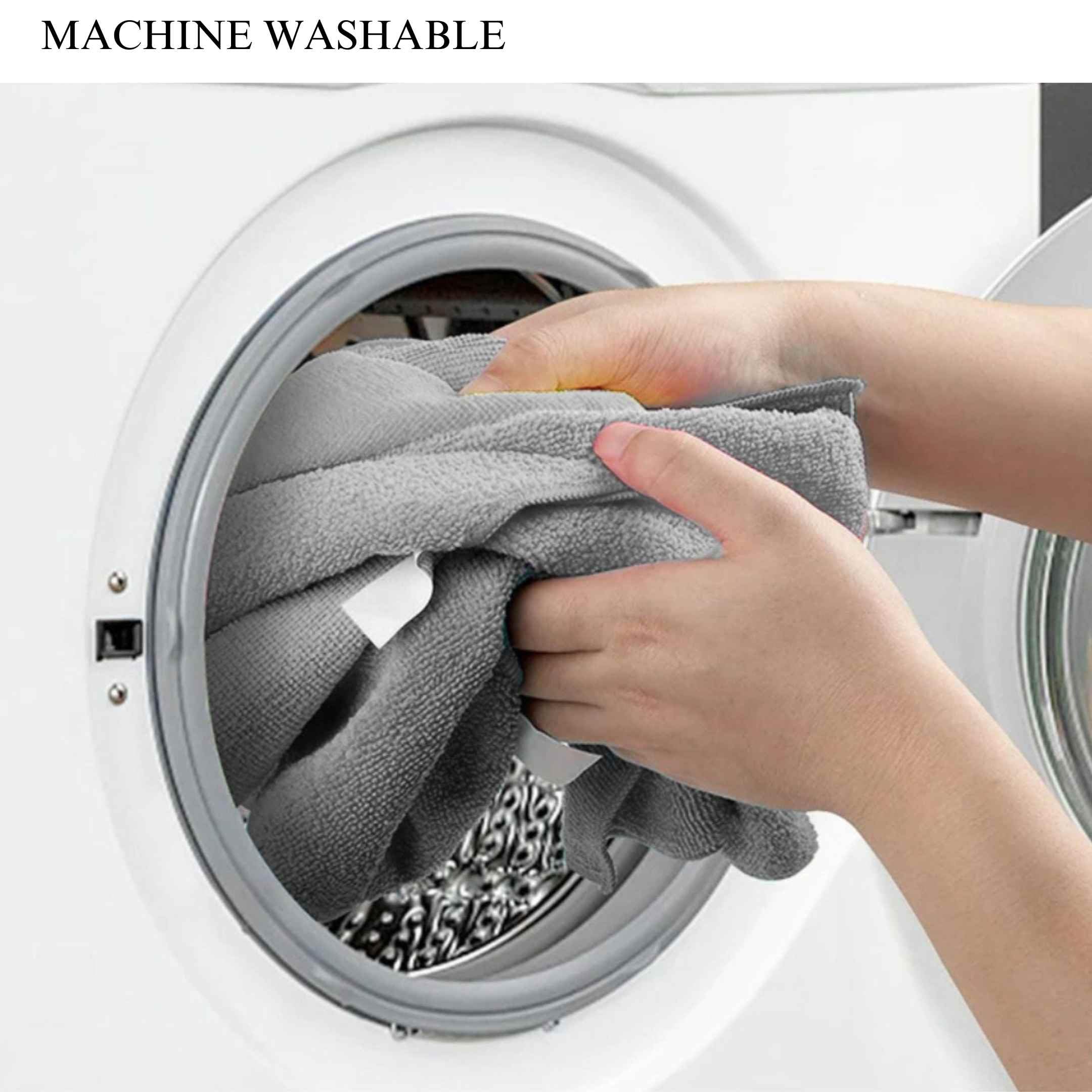 Premium Microfiber Cleaning Cloths for Kitchen, Home & Car - 300GSM Super Absorbent, Lint-Free Towels (24-Pack, Gray) - Perfect for Dishes, Countertops, Windows & Auto Detailing