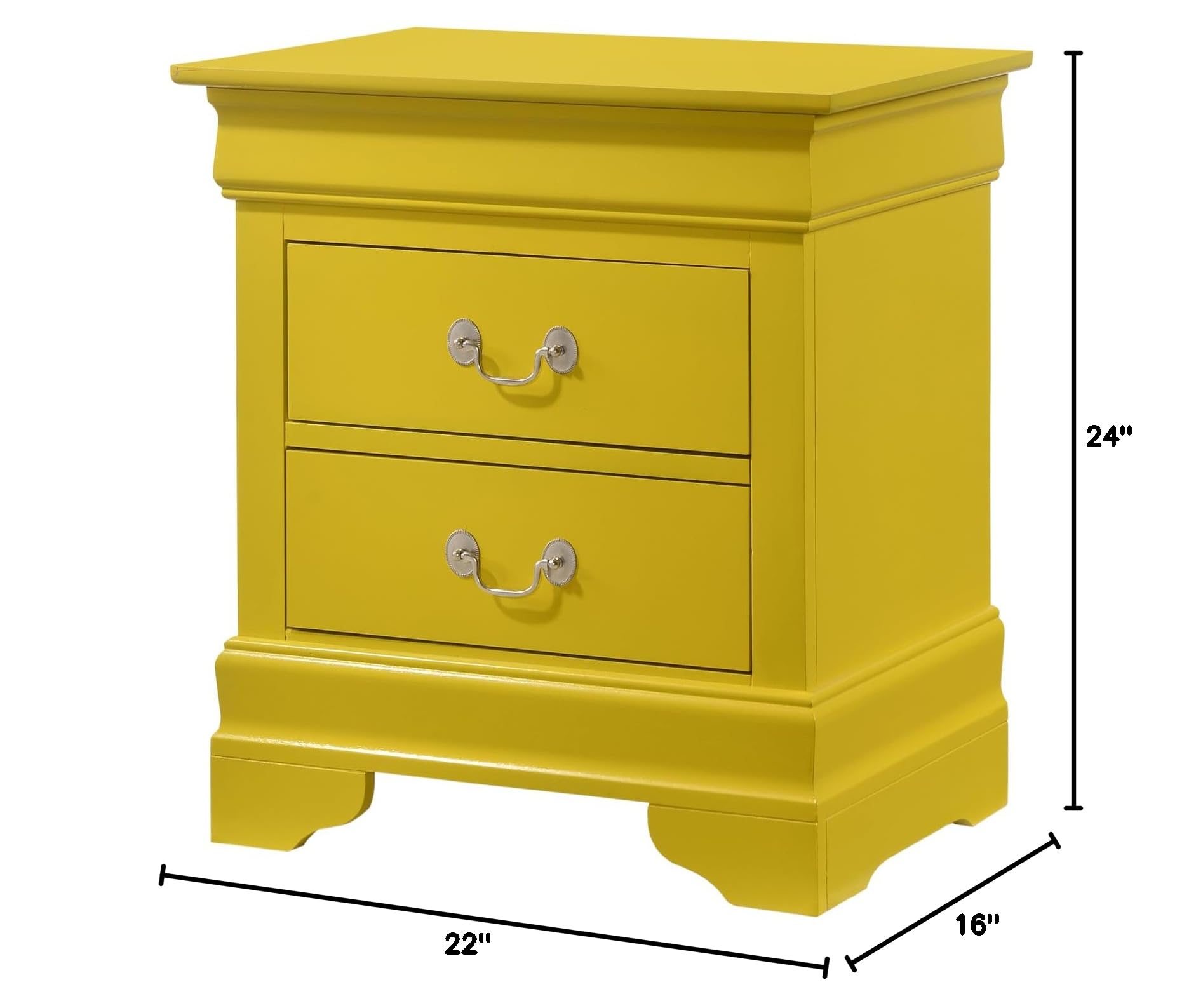 Louis Philippe 2-Drawer Nightstand - 24