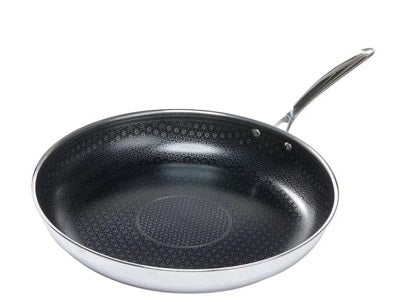 Premium Black Cube Ceramic Non-Stick QR Fry Pan - Healthy Cooking, Even Heat Distribution - Perfect for Sautéing, Frying & Stir-Frying at Home